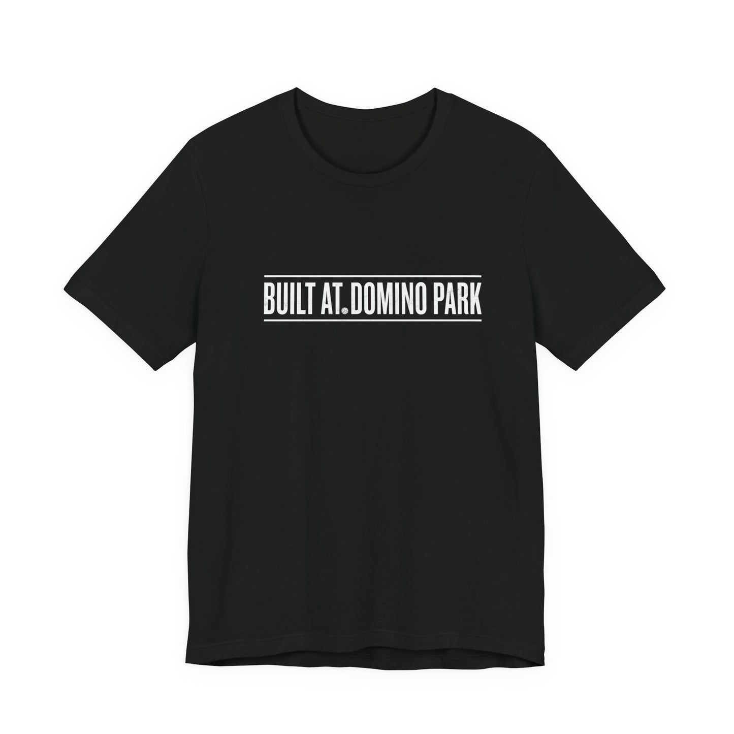 Built at Domino Park volleyball t-shirt typography design