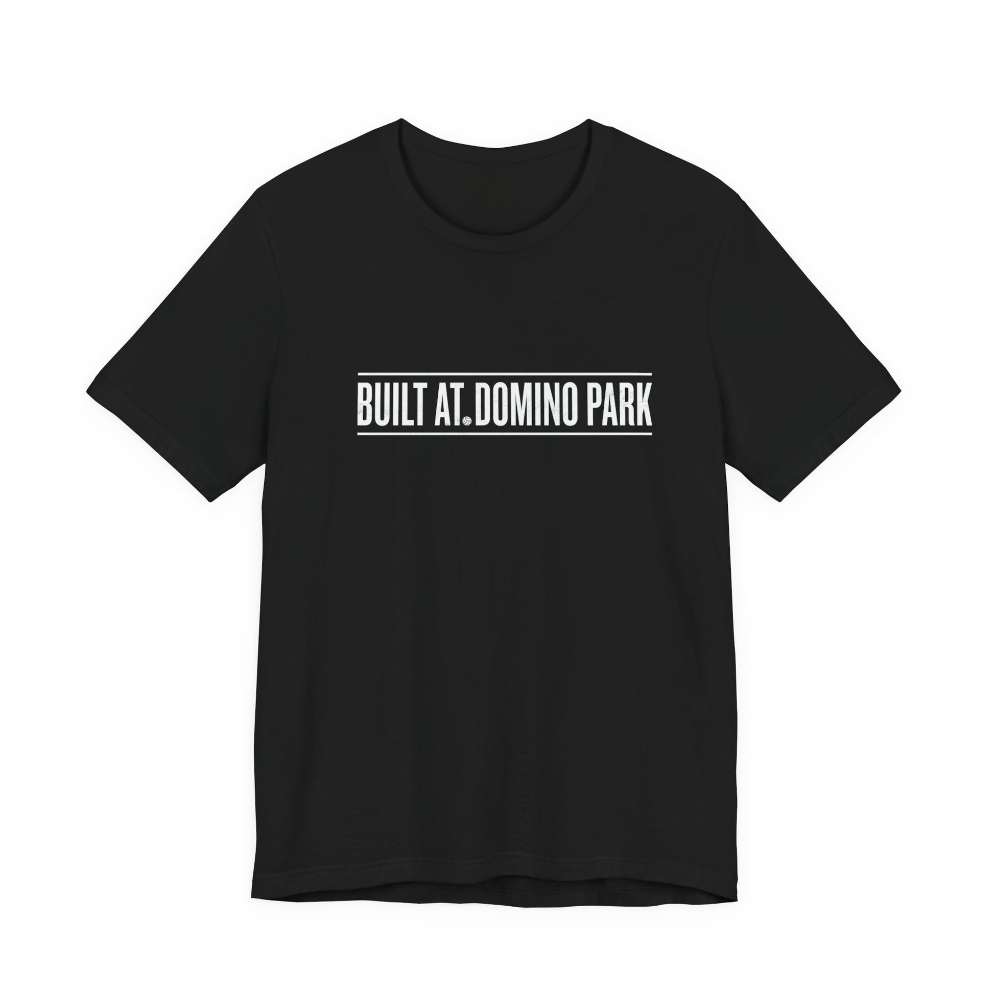 Built at Domino Park volleyball t-shirt typography design