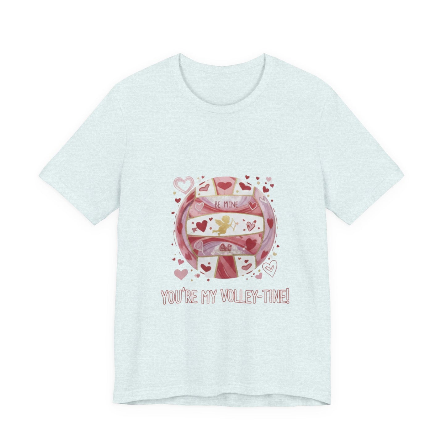 Valentine’s volleyball humor text t-shirt design