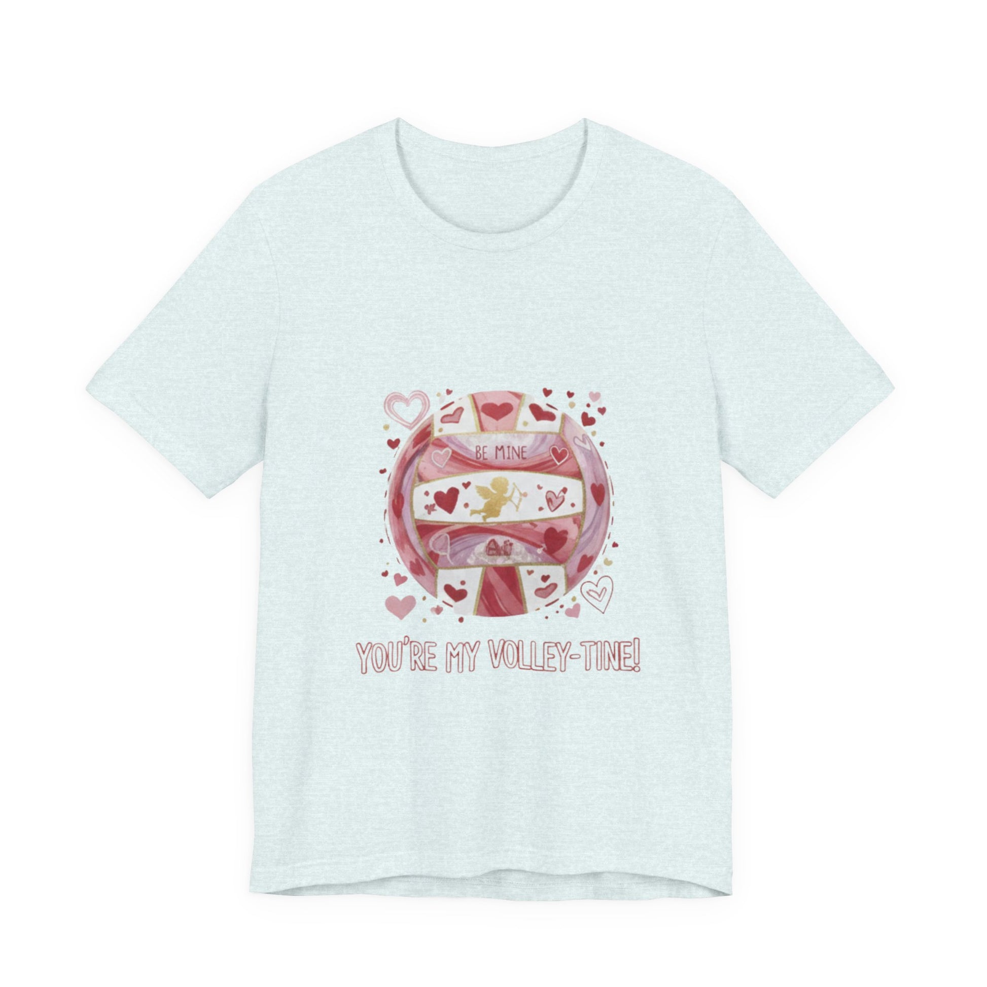 Valentine’s volleyball humor text t-shirt design