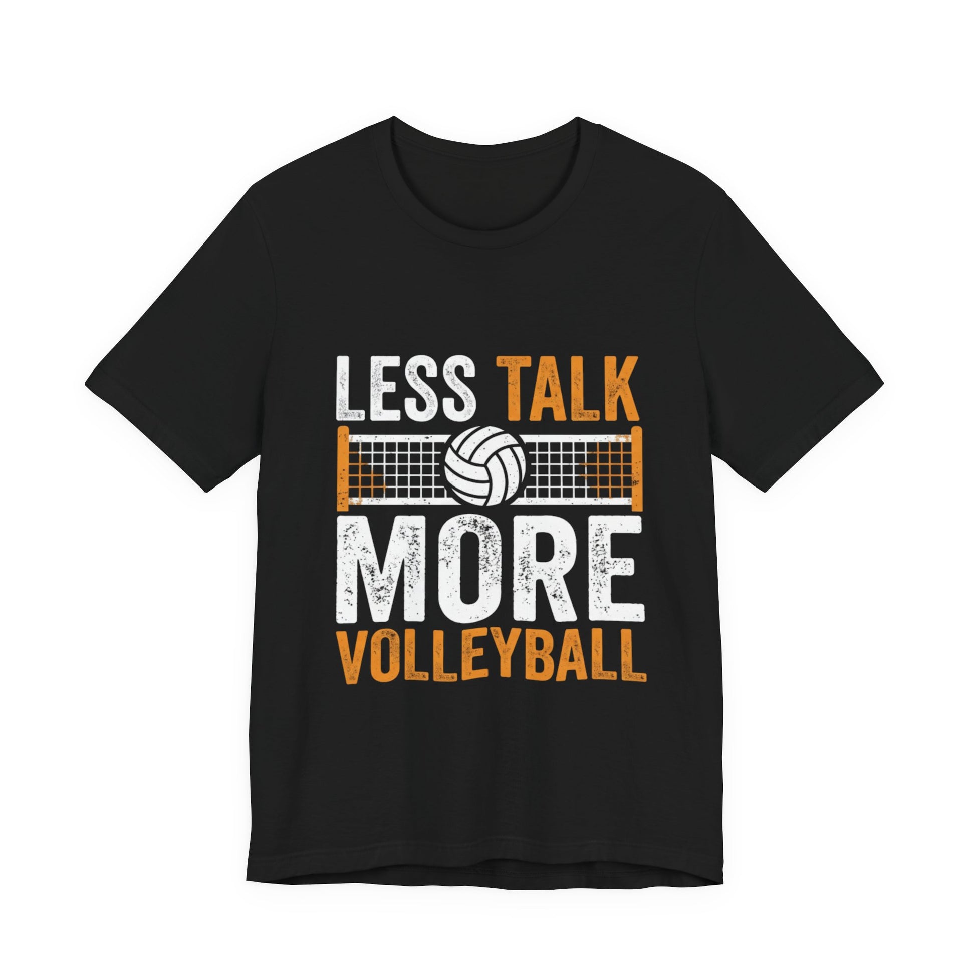 Less Talk More Volleyball bold typography t-shirt design