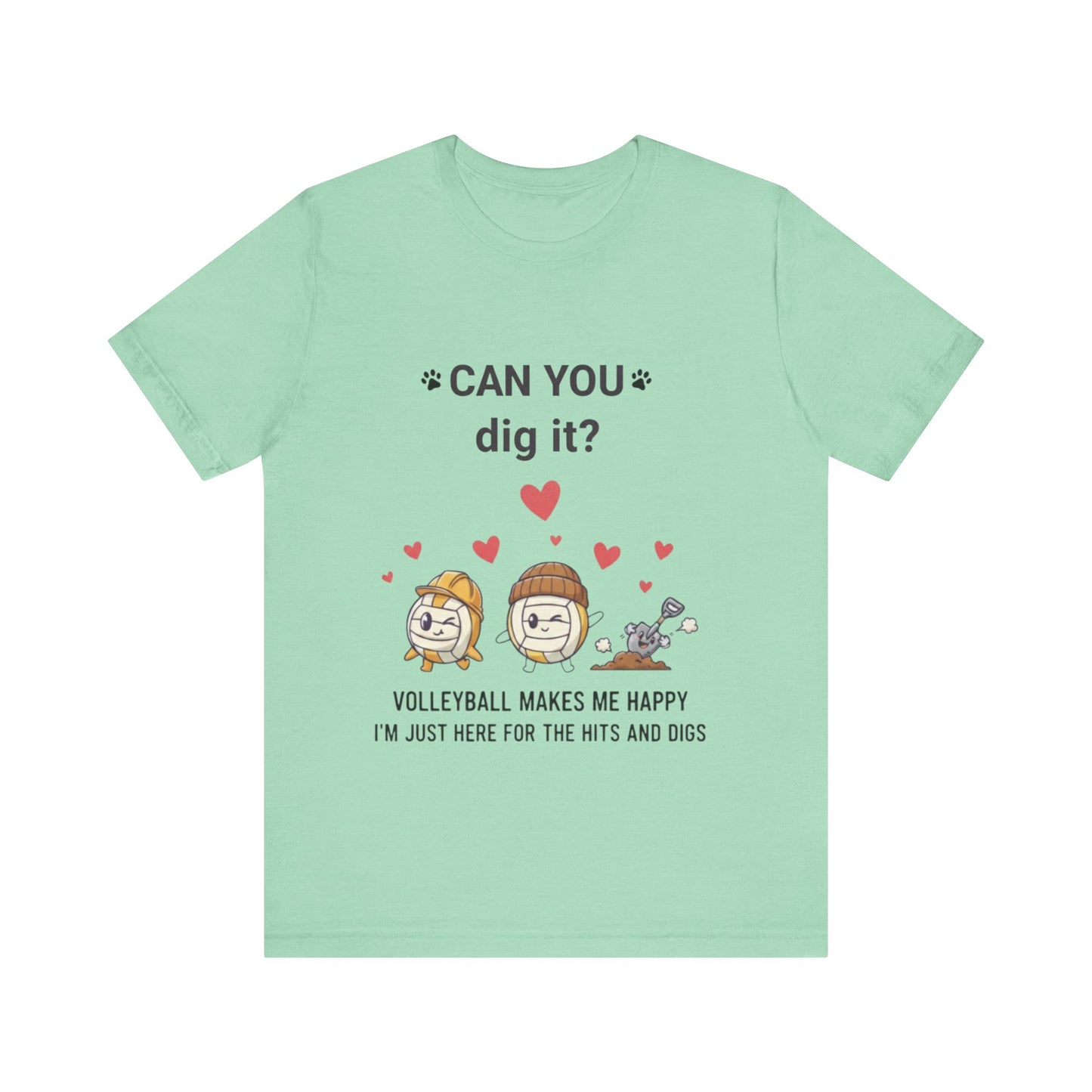 Funny volleyball tee with 'Can You Dig It?' graphic