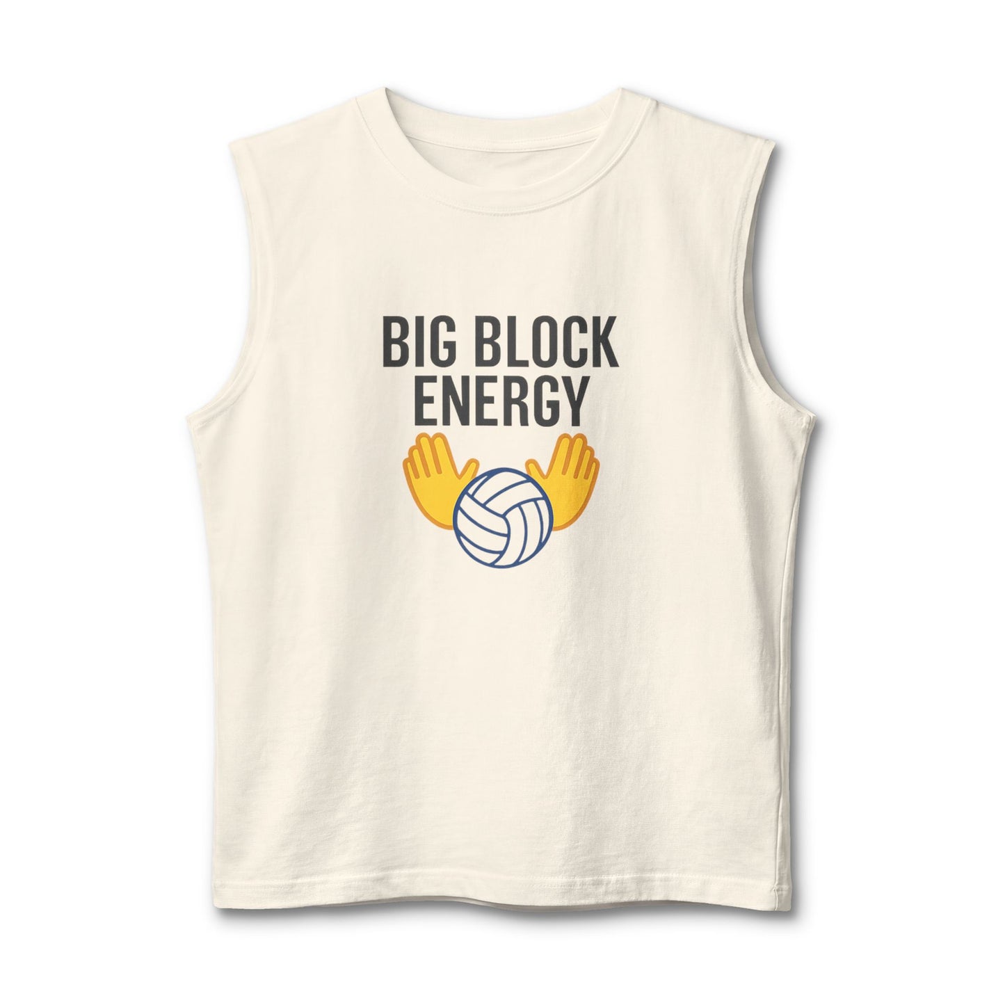 Funny blocker volleyball sleeveless shirt graphic