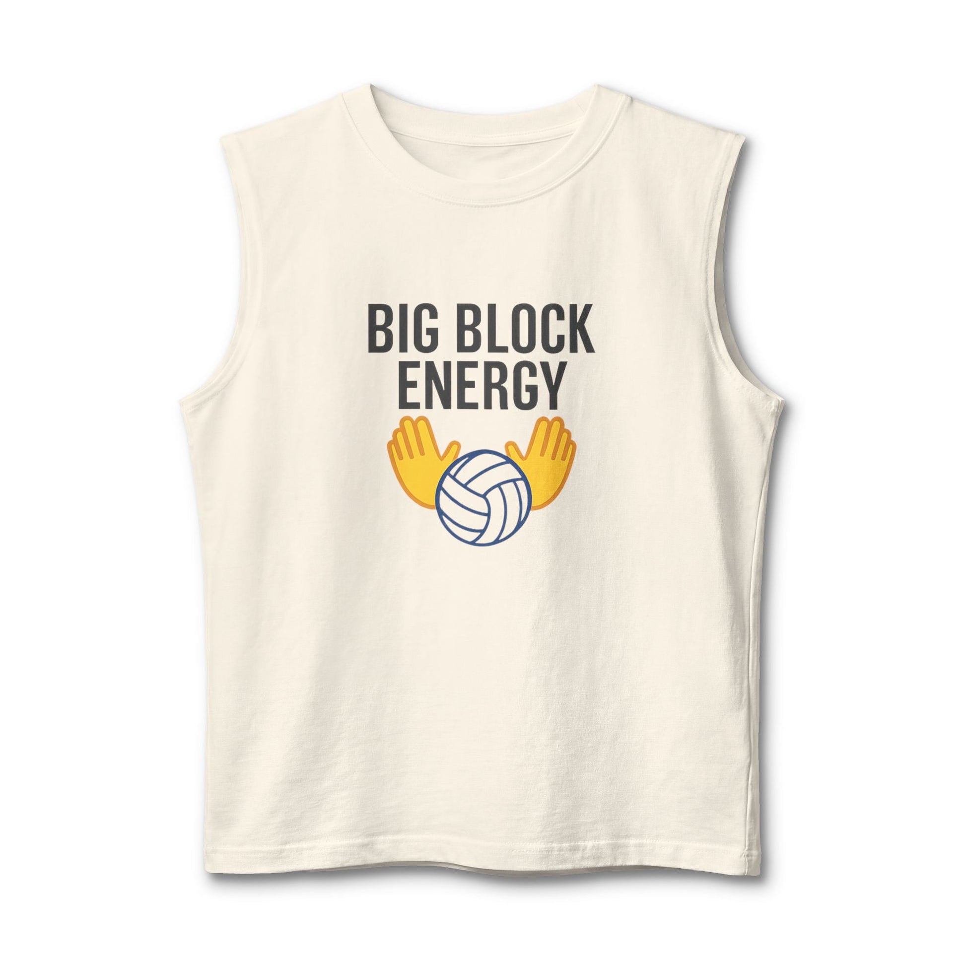 Funny blocker volleyball sleeveless shirt graphic