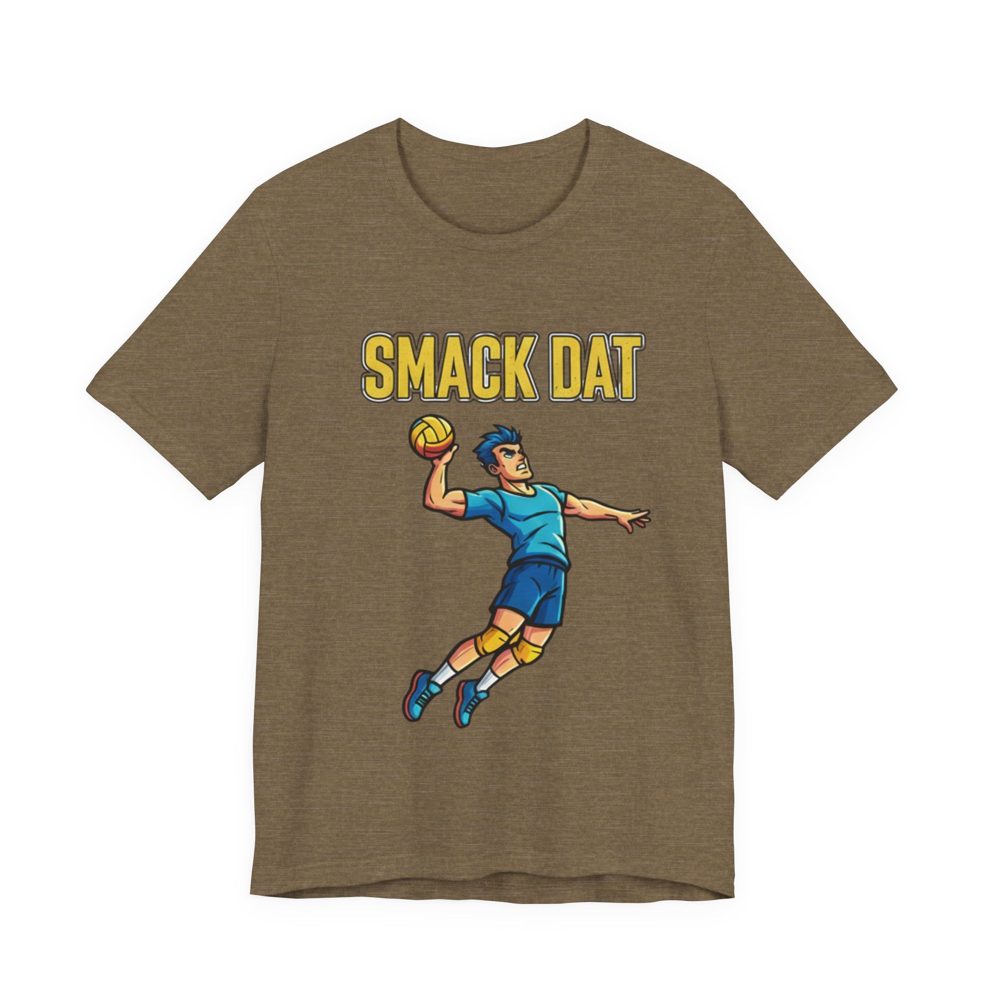 Volleyball spike cartoon artwork printed on t-shirt