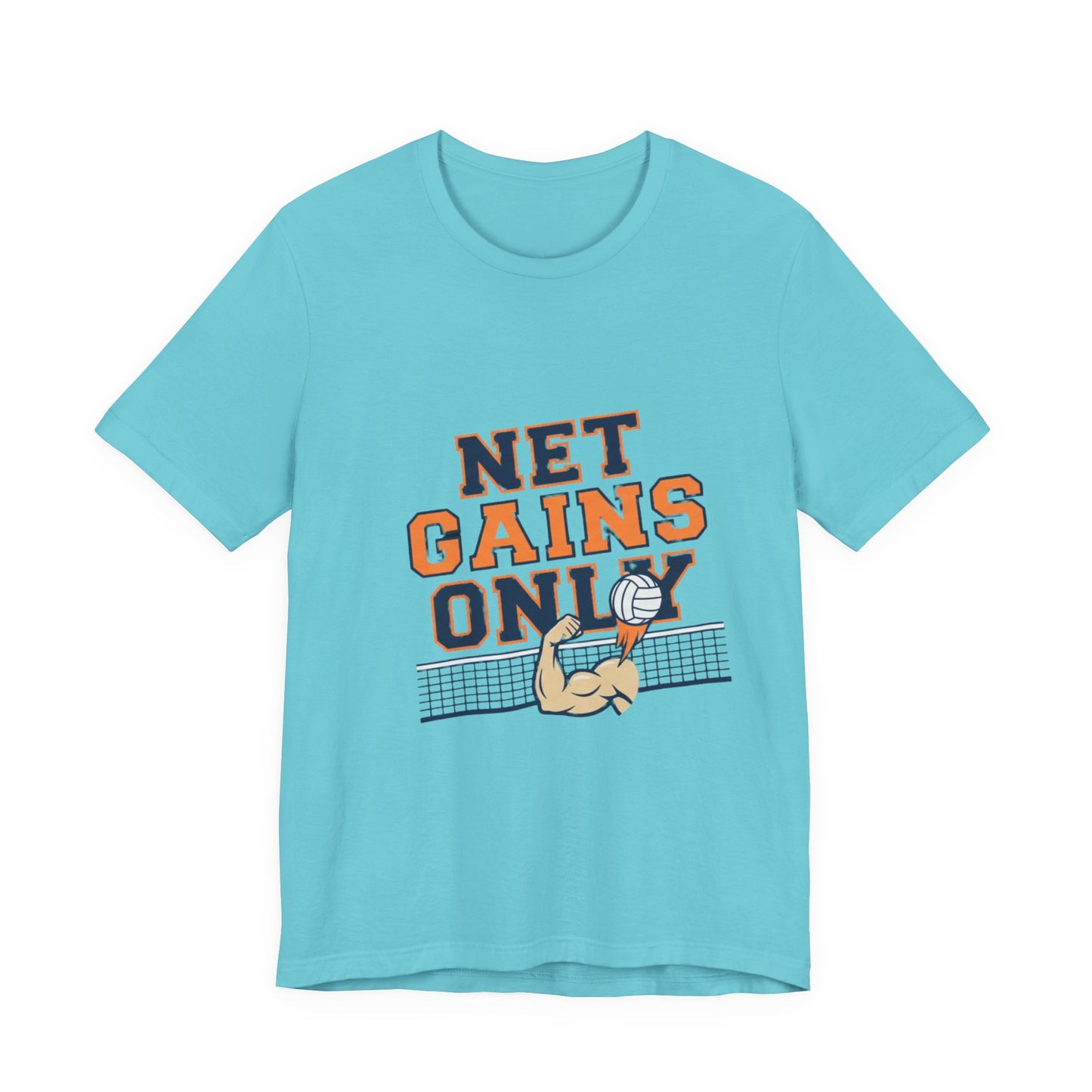 Motivational volleyball training shirt with bold text