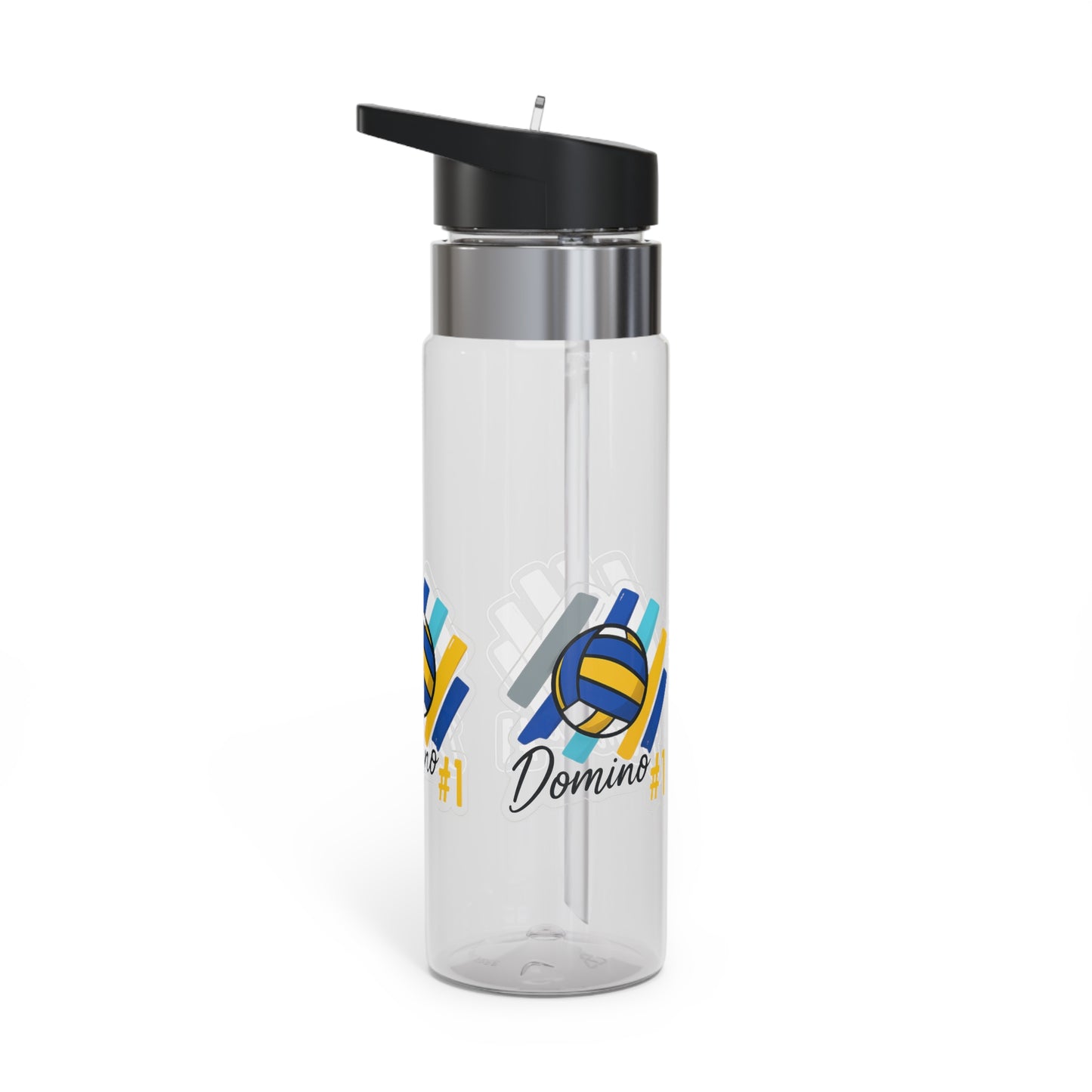 Simple strong number one text on reusable water bottle