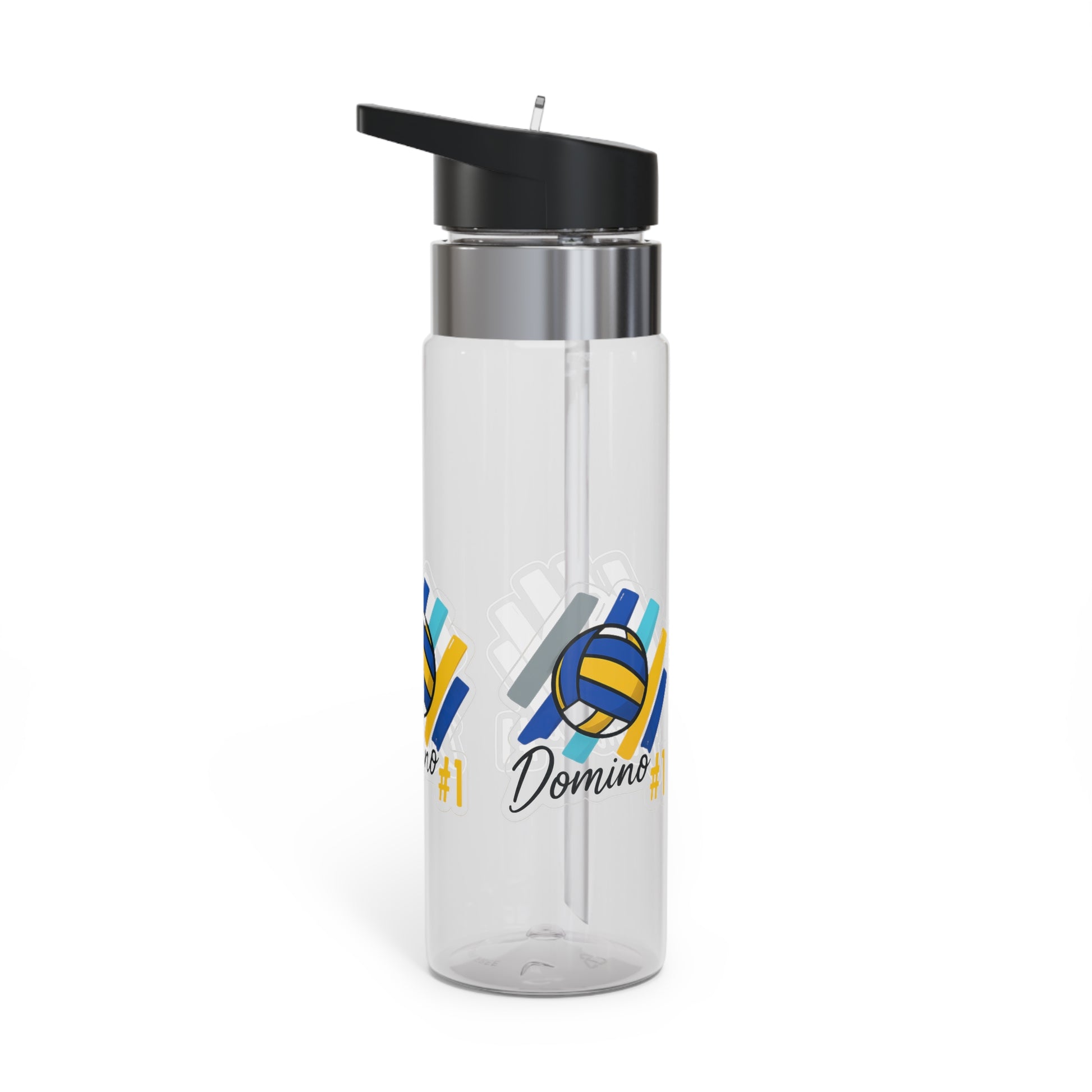 Simple strong number one text on reusable water bottle