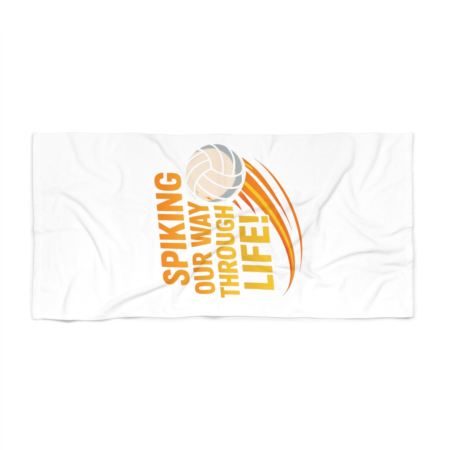 Funny volleyball design beach towel