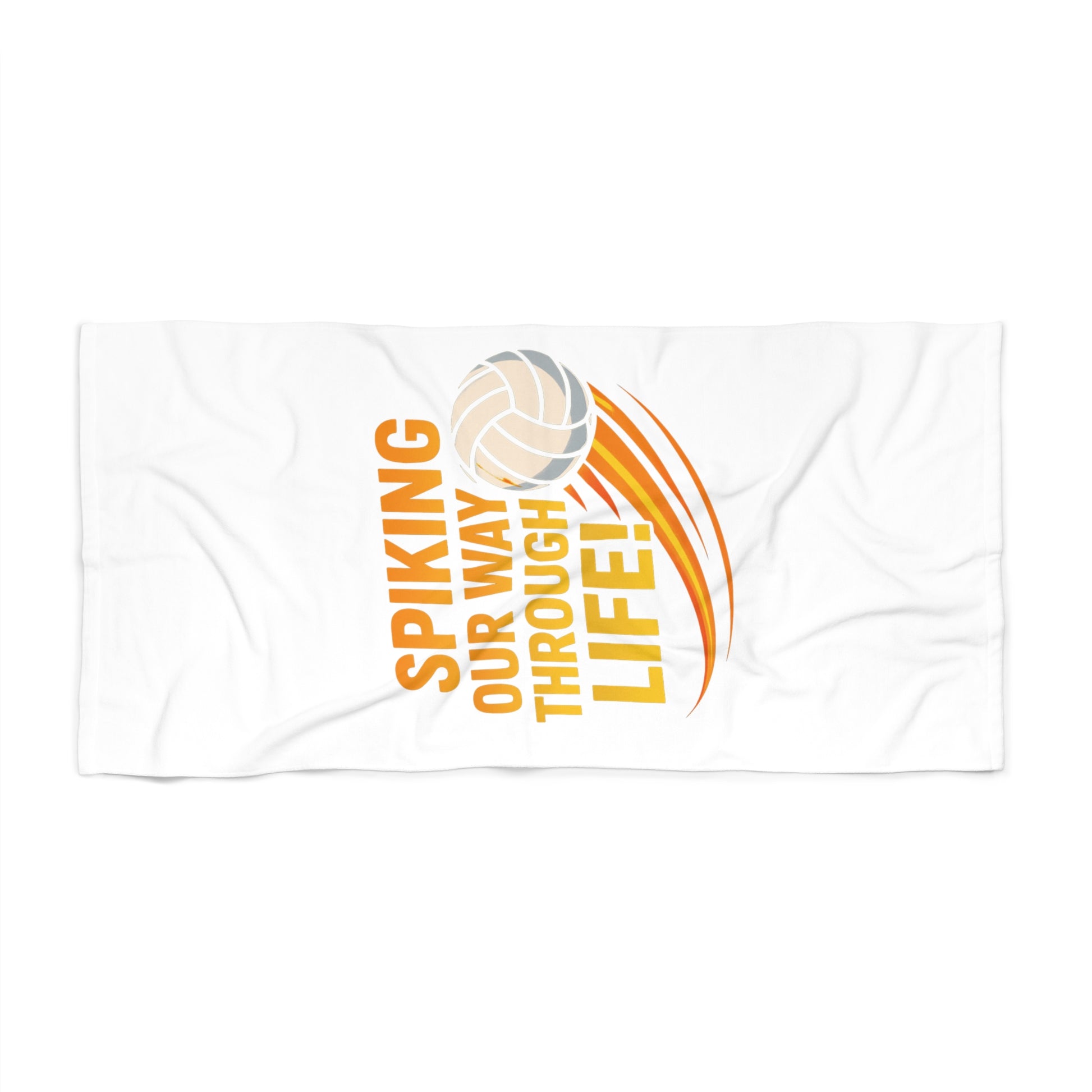 Funny volleyball design beach towel