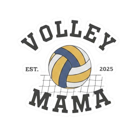 Volley Mama Kiss-Cut Sticker with volleyball design