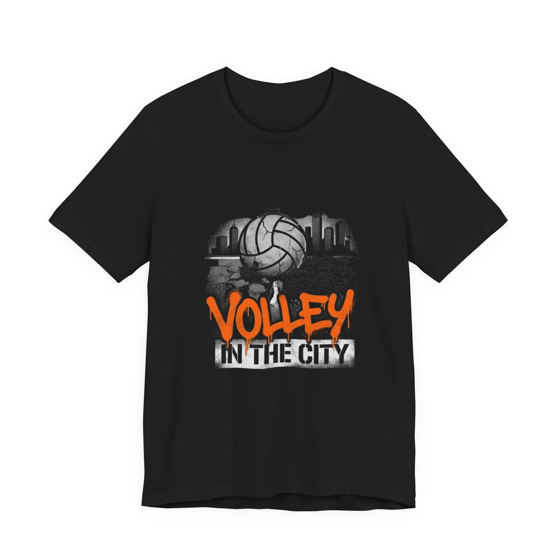 Volley in the City bold typography volleyball t-shirt design