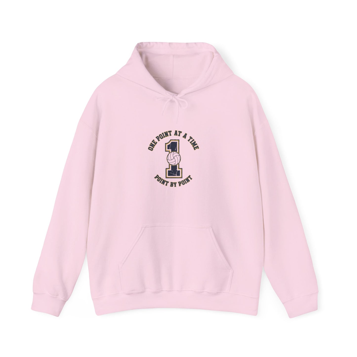One Point at a Time volleyball motivation text hoodie