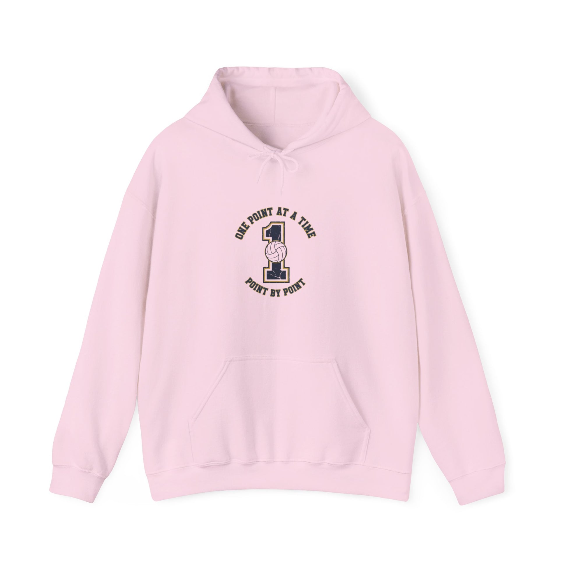 One Point at a Time volleyball motivation text hoodie