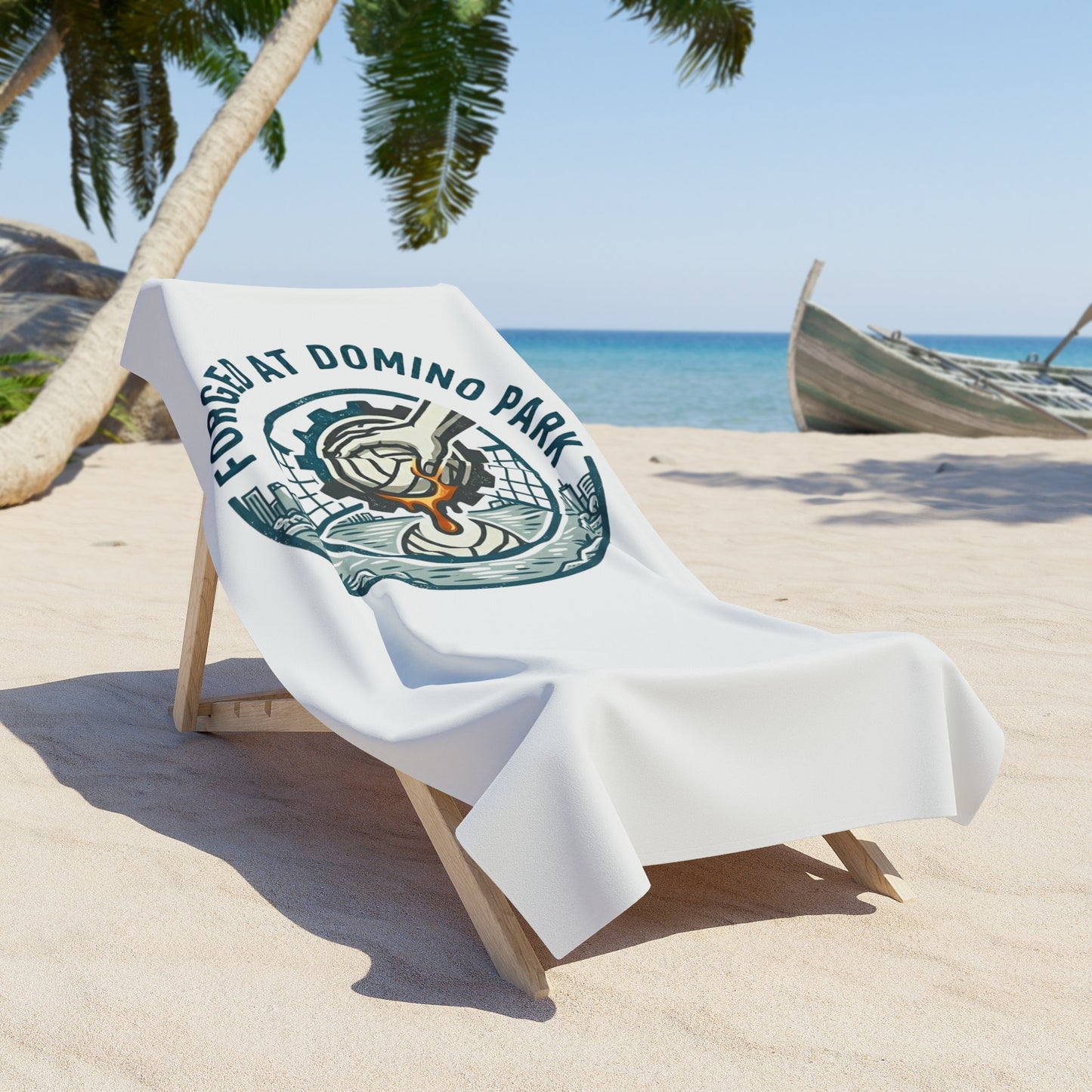 Forged at Domino Park Volleyball Beach Towel