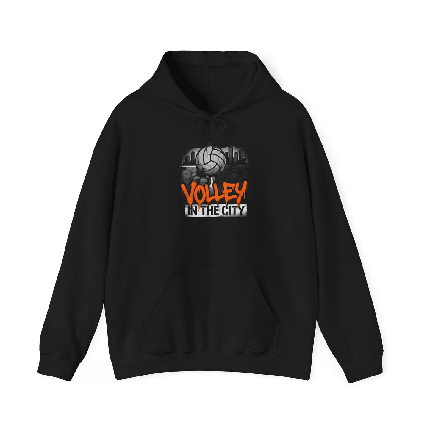 Volley in the City bold typography hoodie design