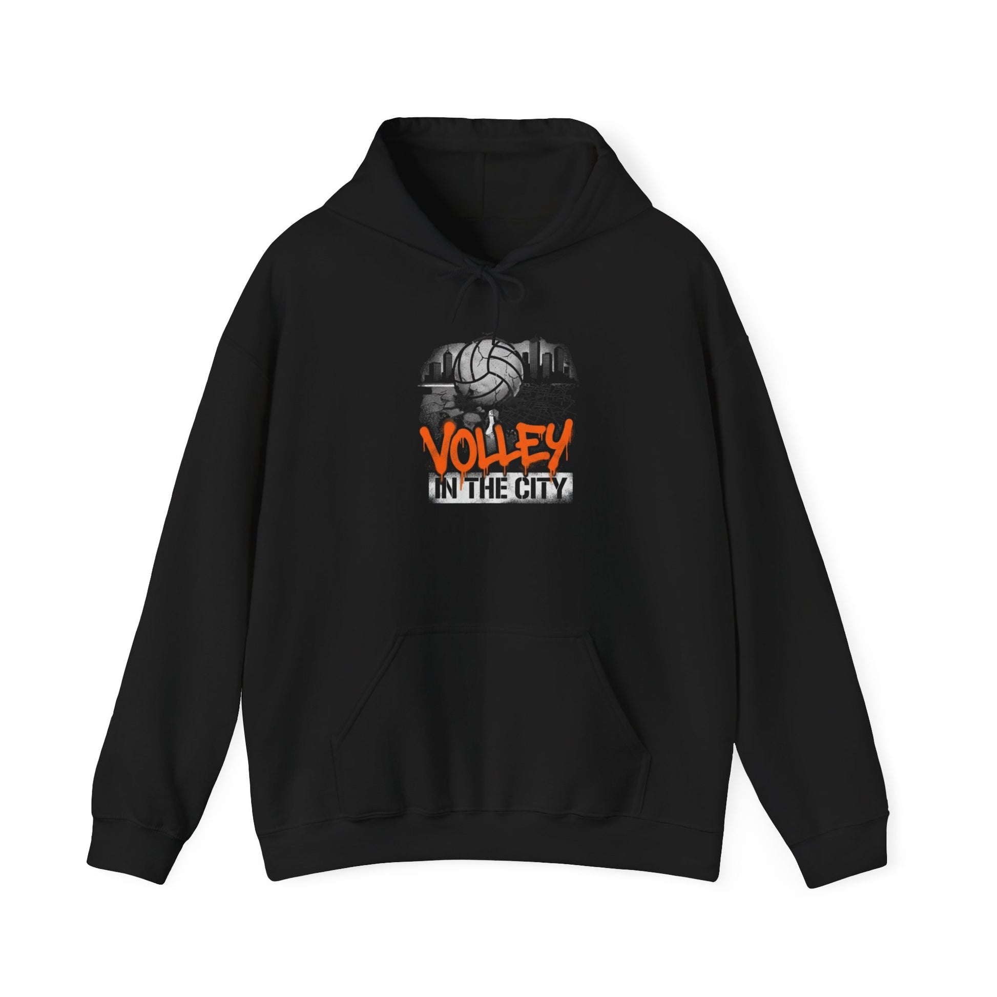 Volley in the City bold typography hoodie design