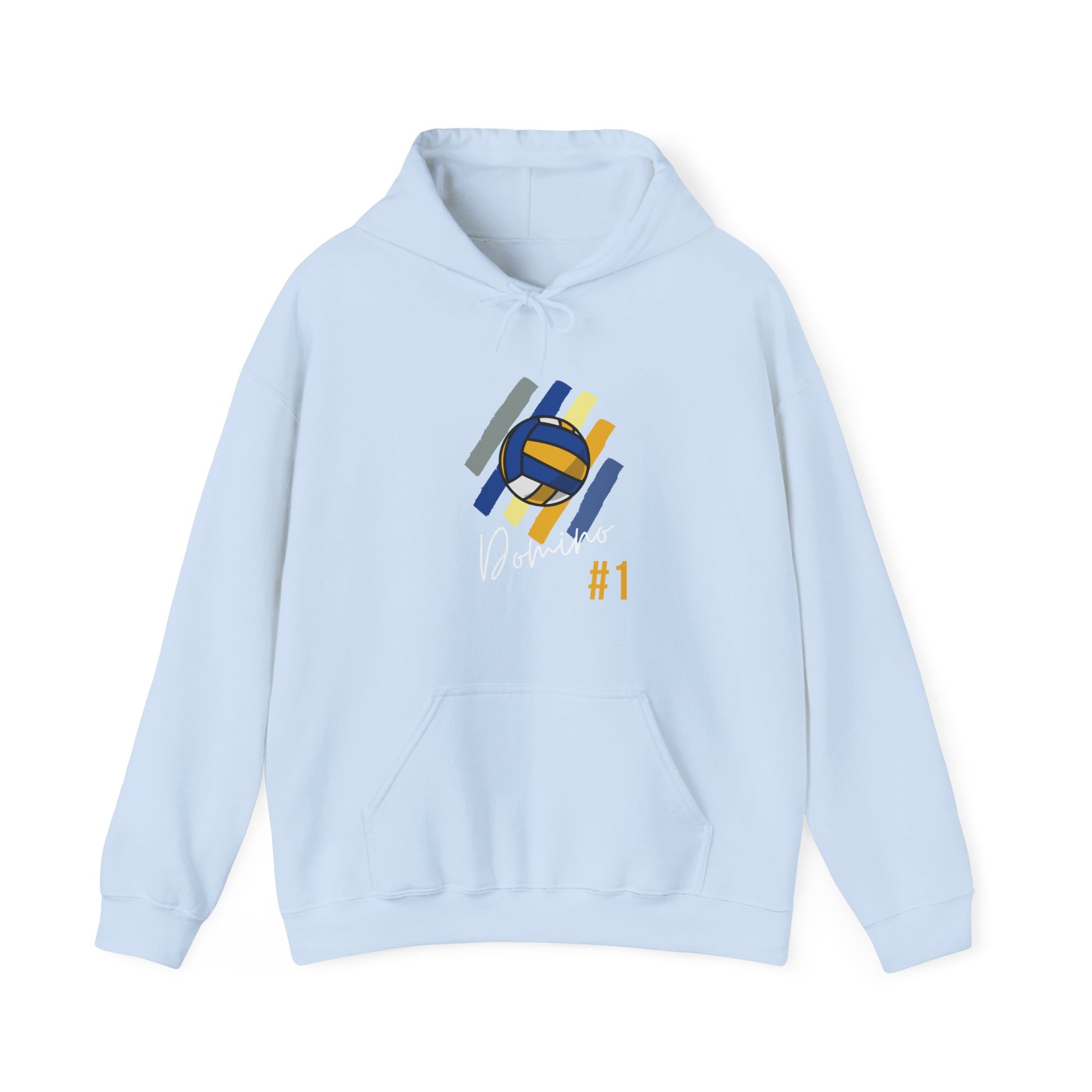 navy gold volleyball hoodie inspired by NYC outdoor courts