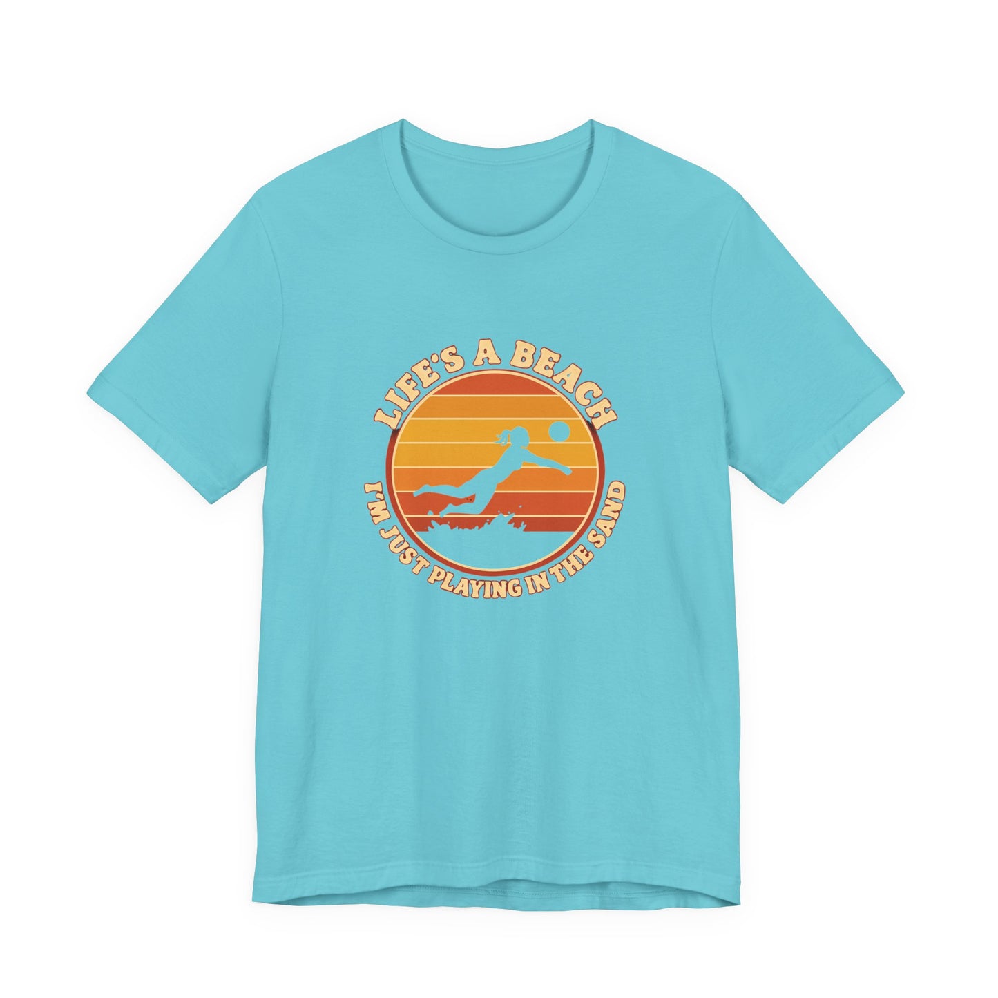 Sand volleyball lifestyle t-shirt design