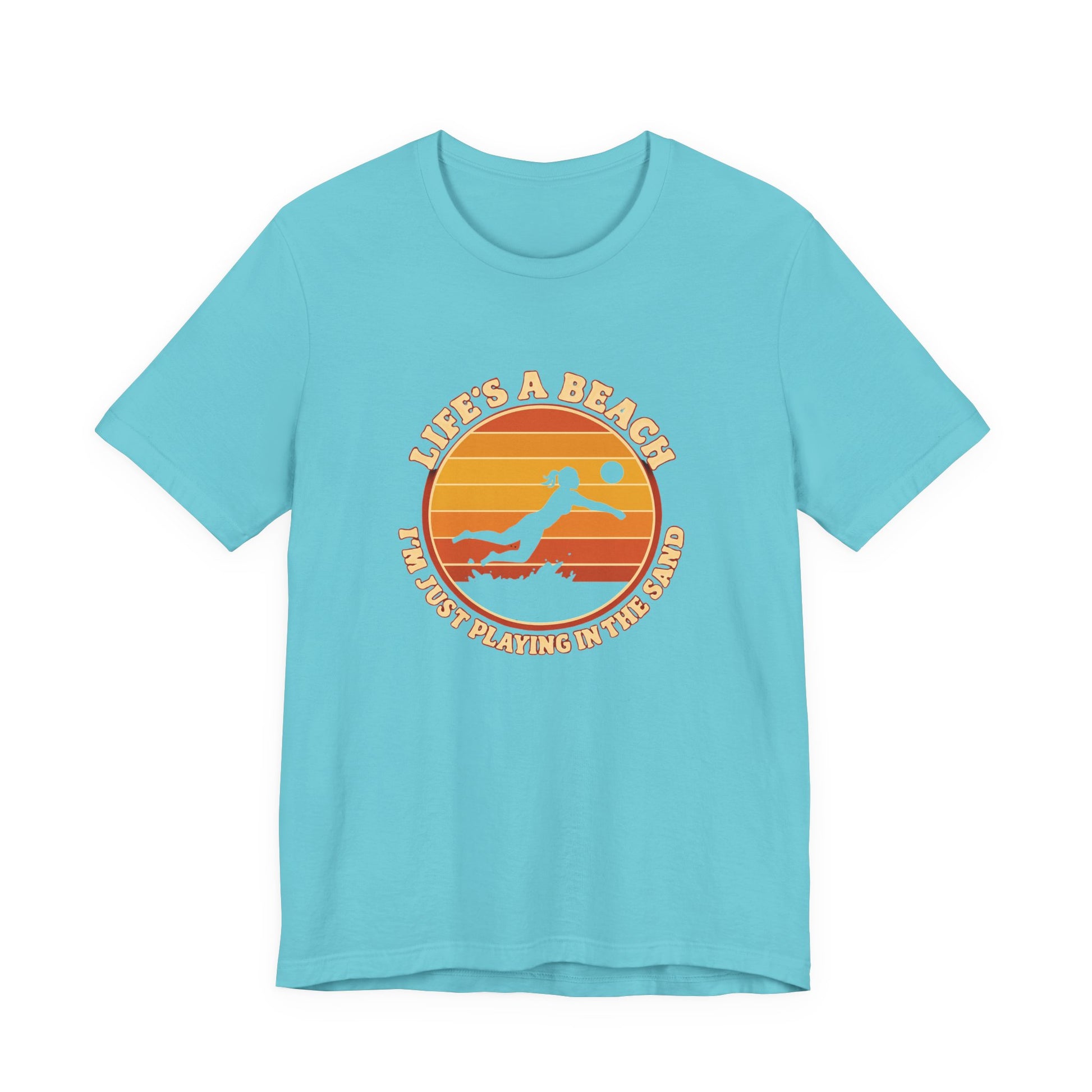 Sand volleyball lifestyle t-shirt design
