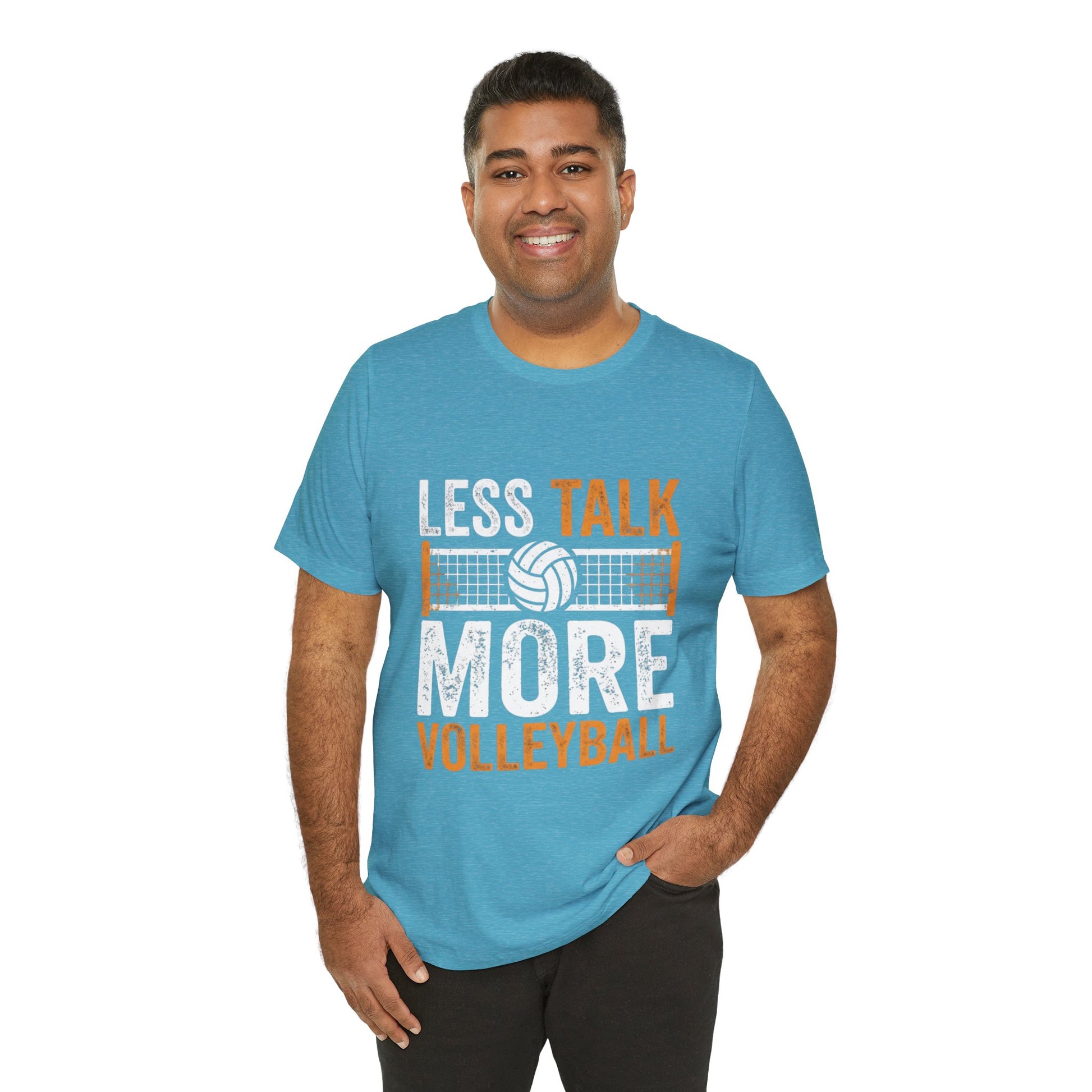 Volleyball lifestyle graphic tee with motivational text