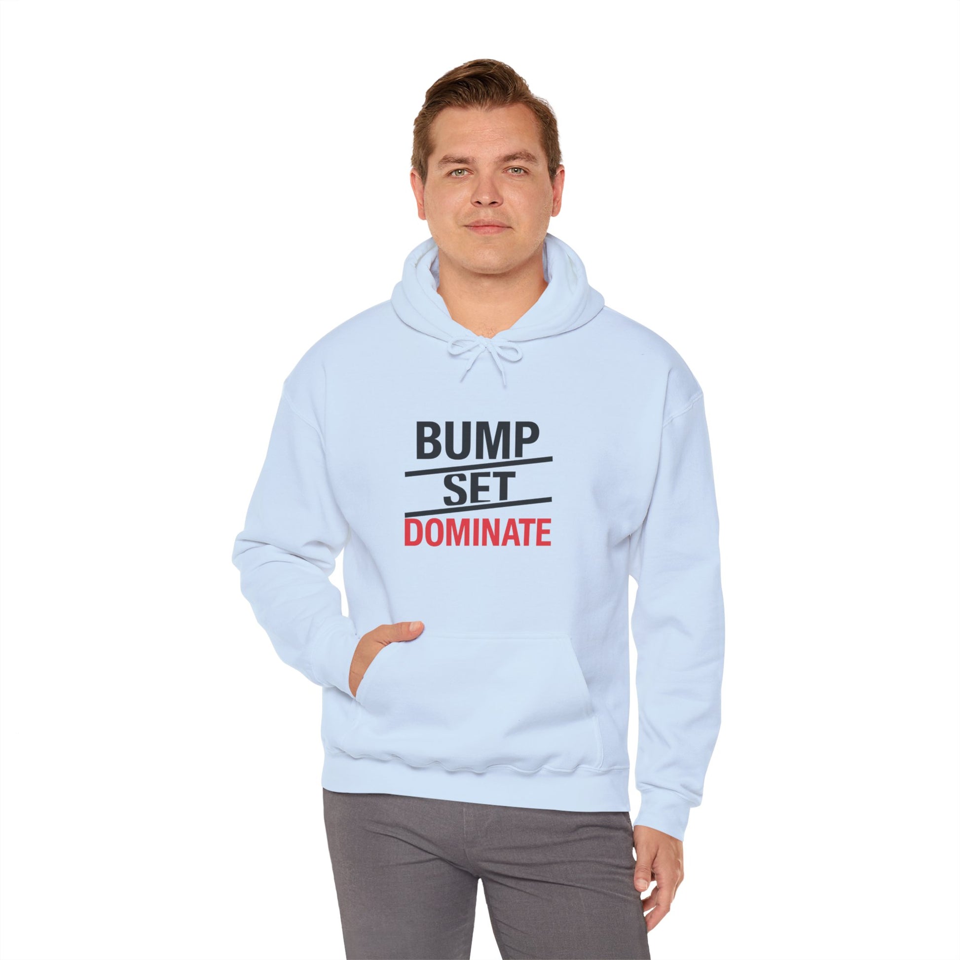 Hoodie with large volleyball text graphic