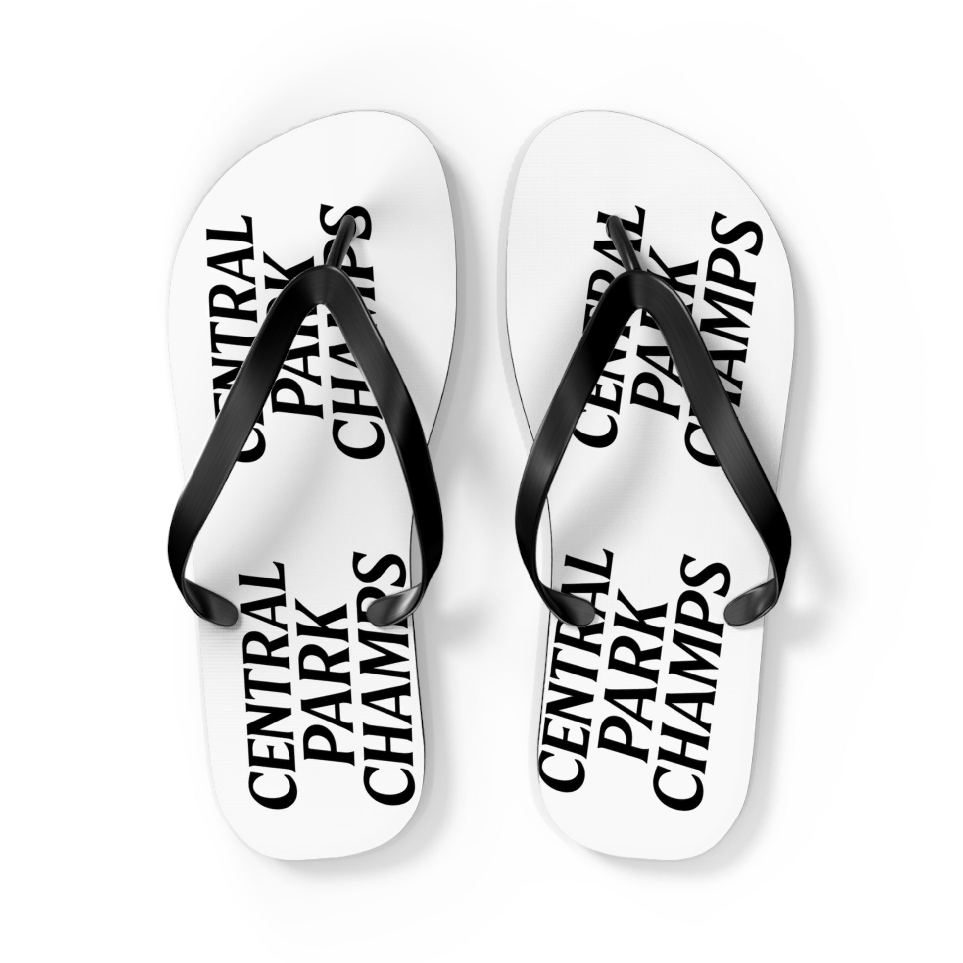 Volleyball sandals featuring Central Park Champs lettering