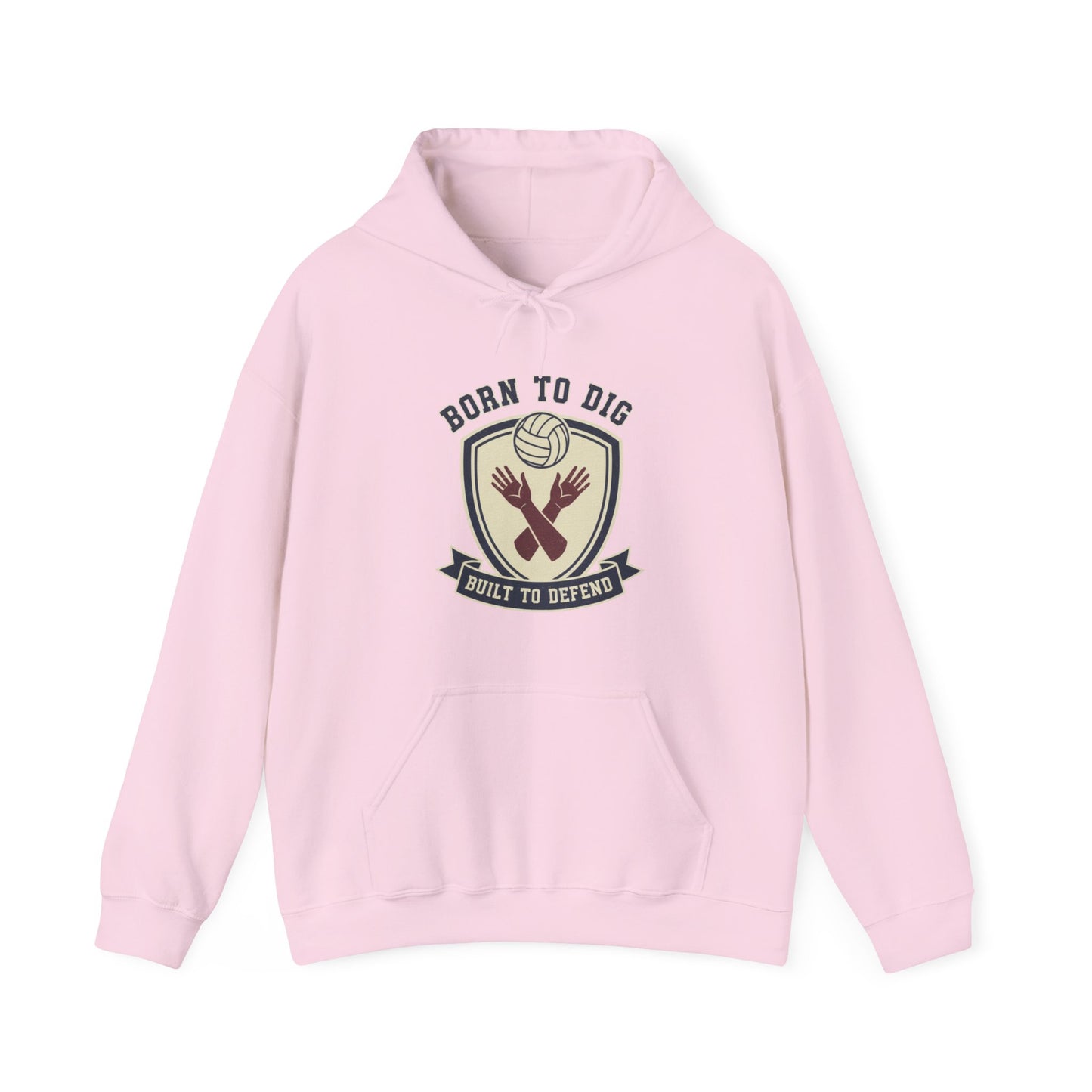 Funny volleyball back-row hoodie
