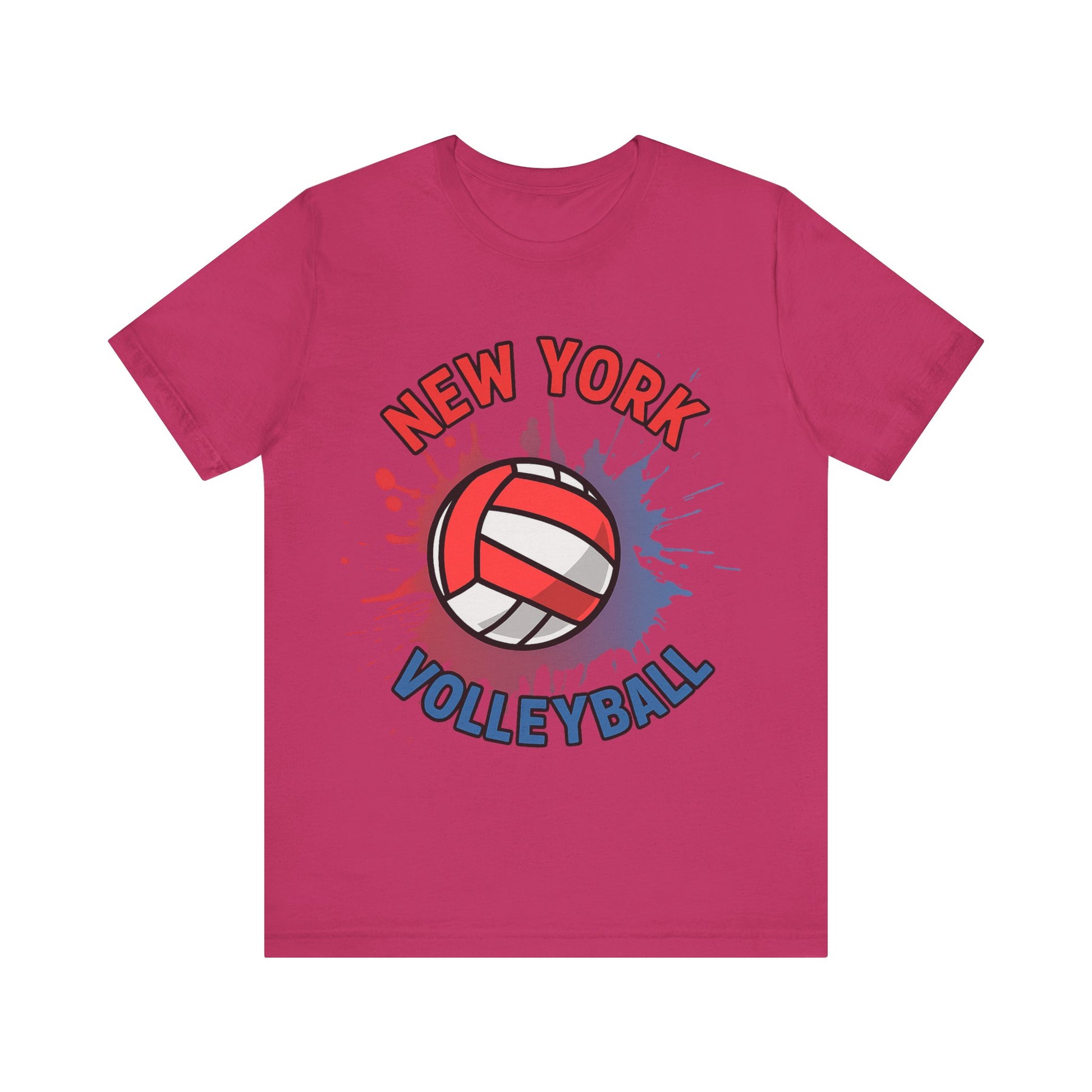 Trendy New York volleyball design on unisex casual shirt