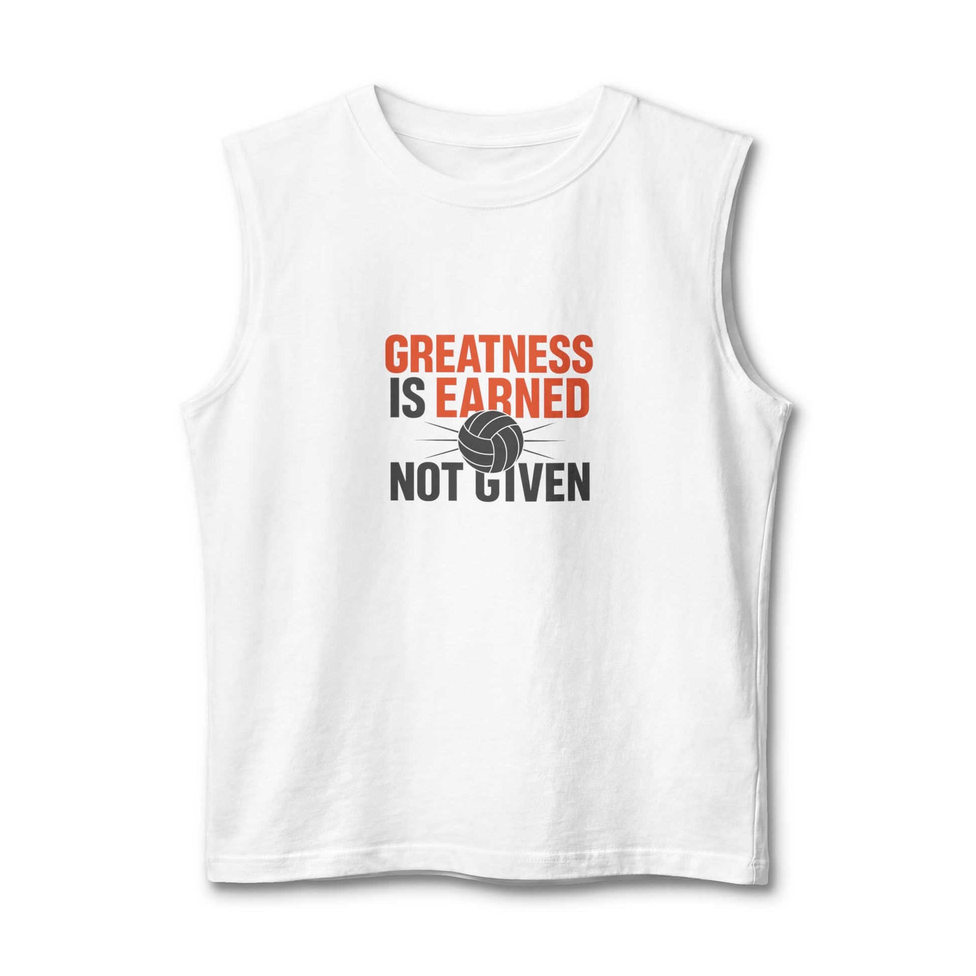 Greatness is earned not given volleyball tank top
