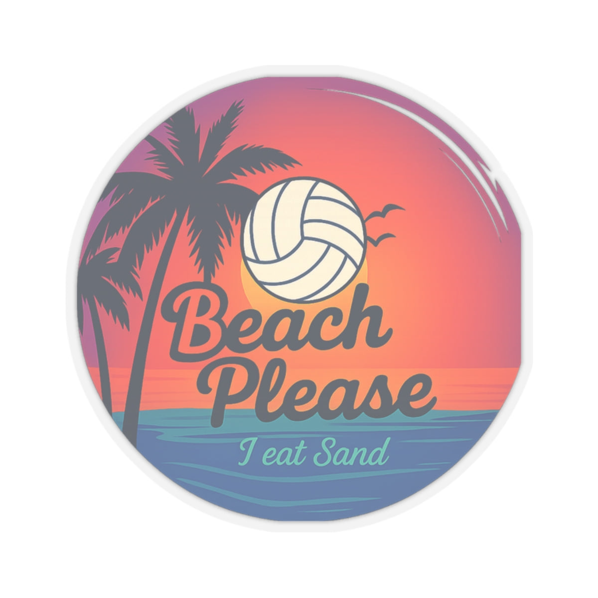 colorful volleyball decal for laptop