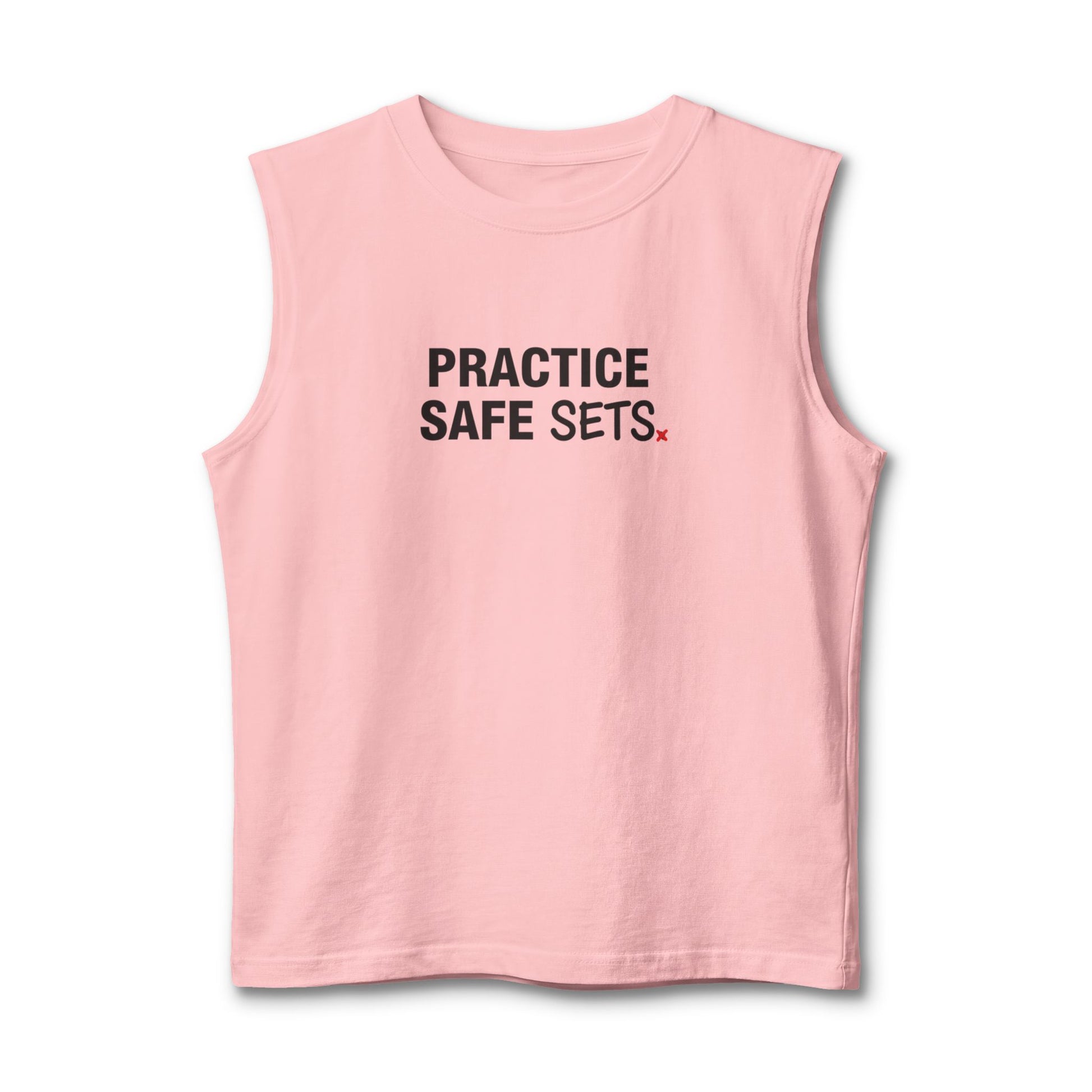 Funny volleyball saying practice safe sets tank design