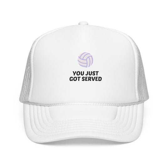 You just got served volleyball phrase trucker hat design