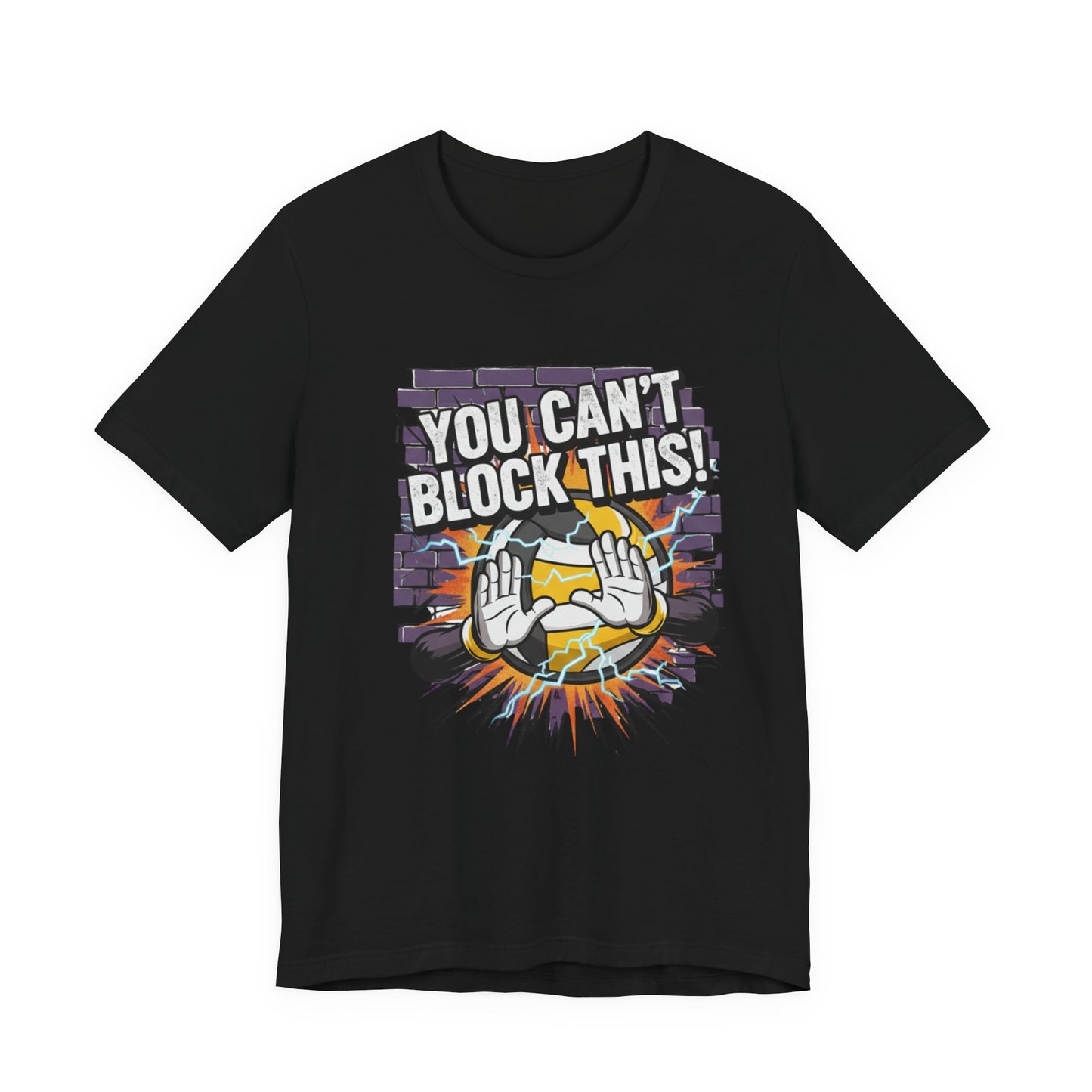You Cant Block This bold volleyball typography t-shirt design