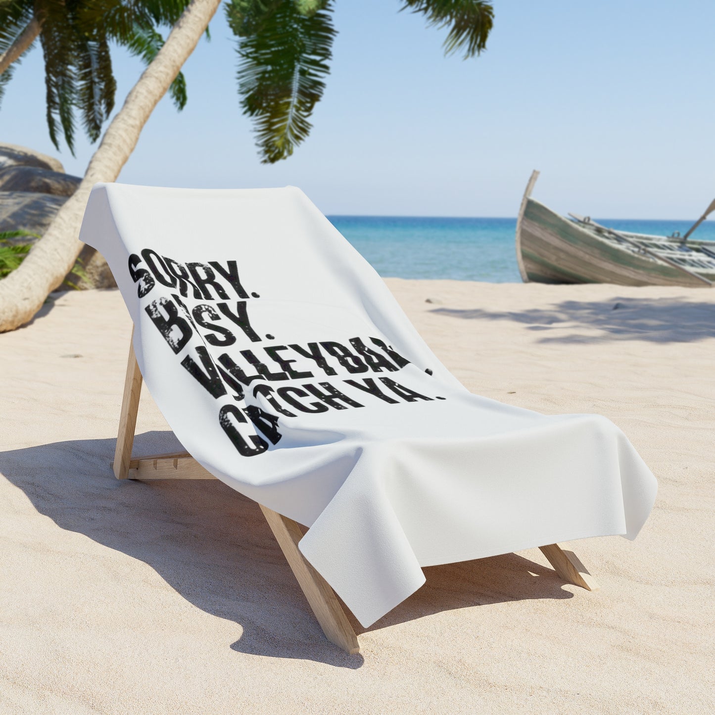 Volleyball tournament lifestyle beach towel design