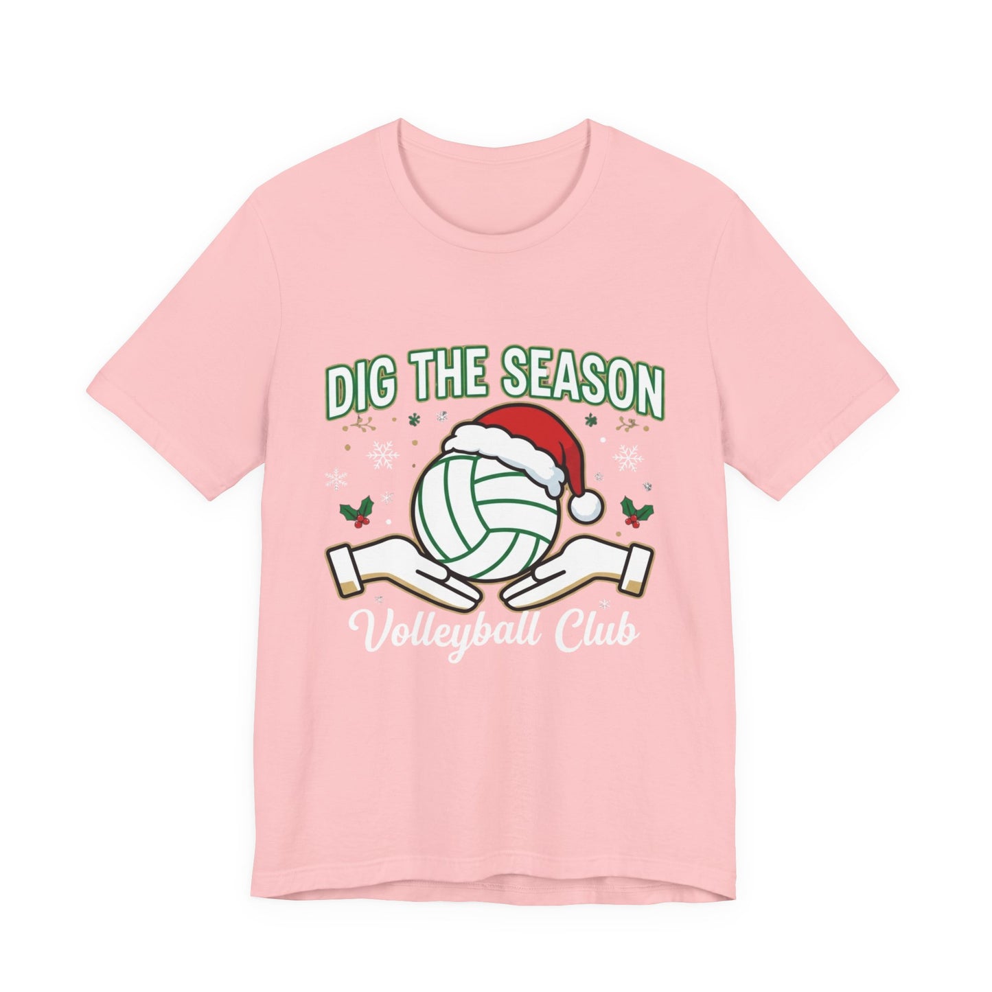 Front print of Dig the Season volleyball design