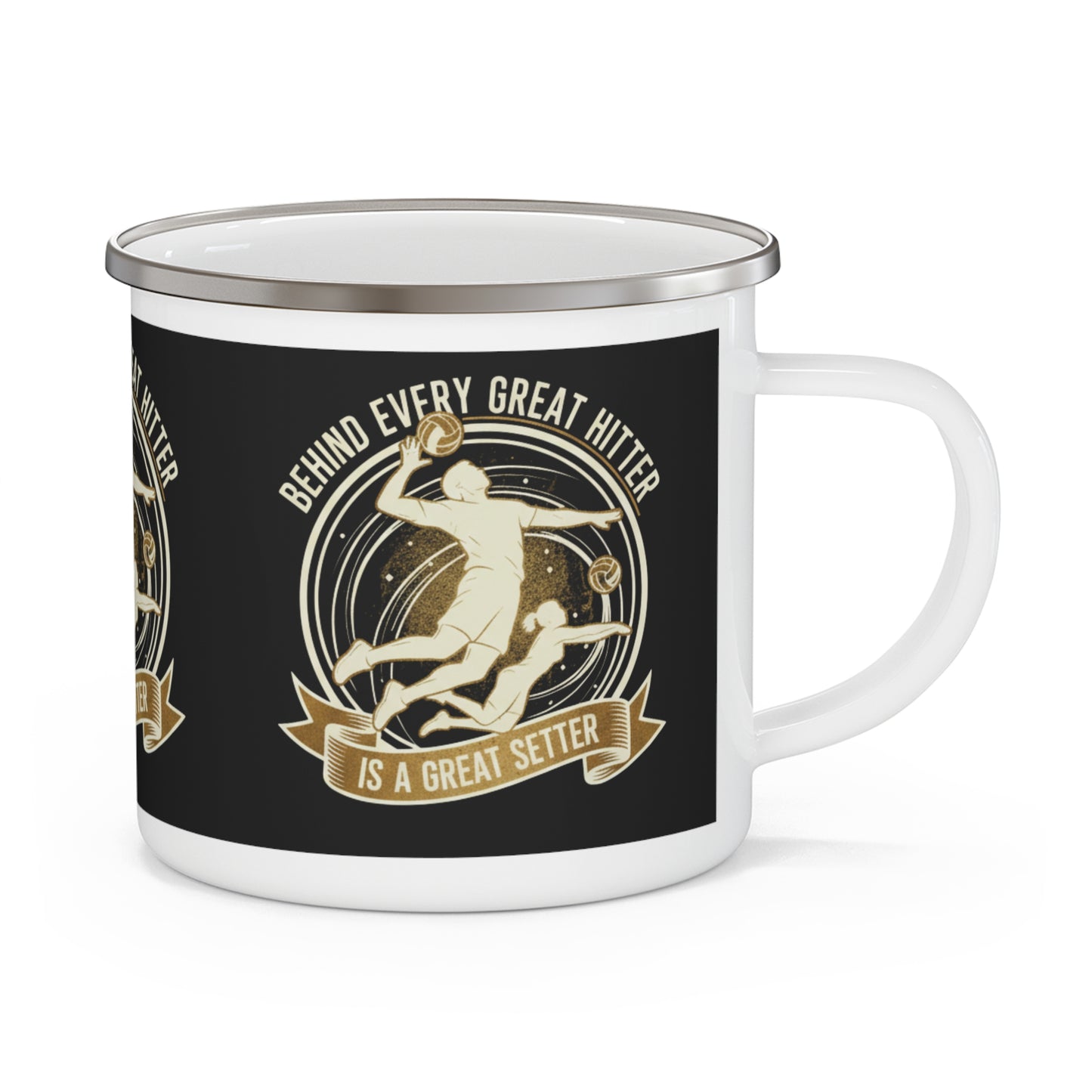 Volleyball setter and hitter quote mug