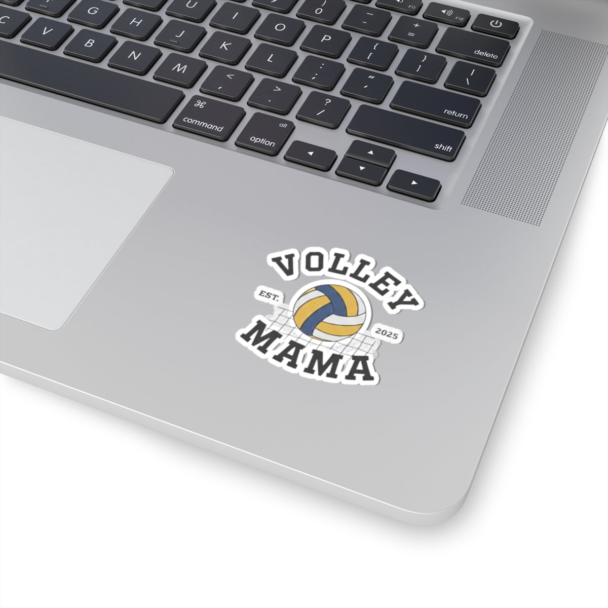 Volleyball-themed mom sticker for gifts and accessories