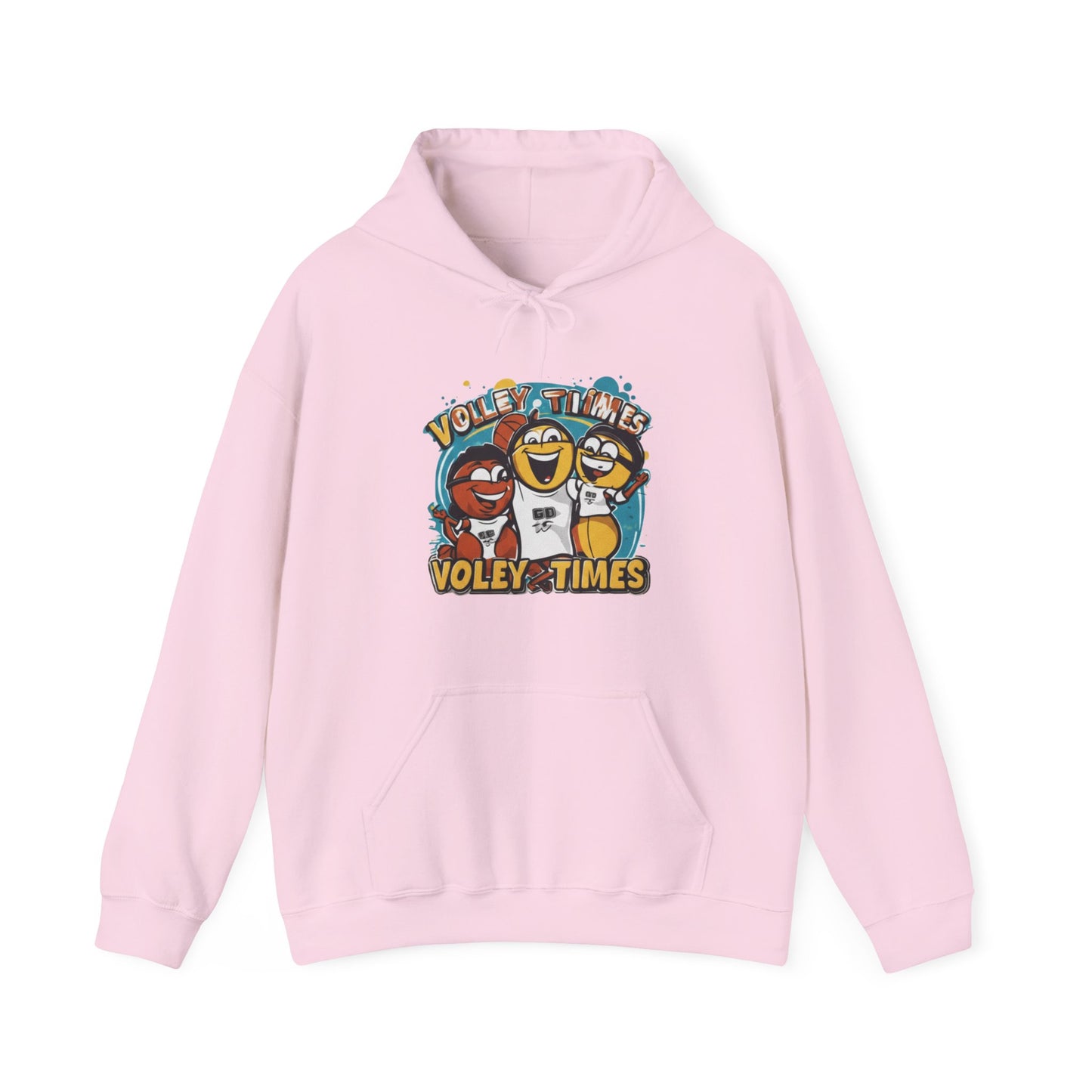 Colorful cartoon volleyball hoodie