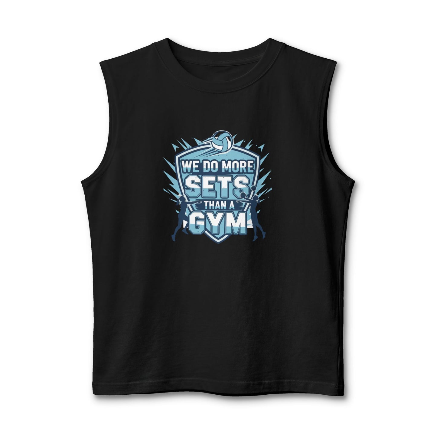 Volleyball sets joke tank top bold typography design