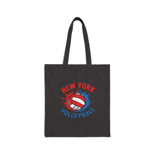 new york volleyball splash tote bag with dynamic design
