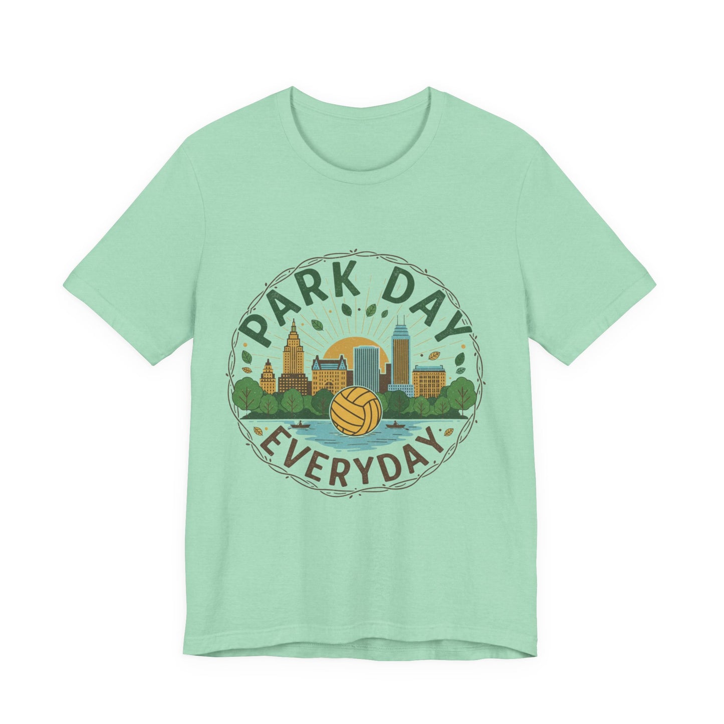 T-shirt with clean illustrated park style graphic