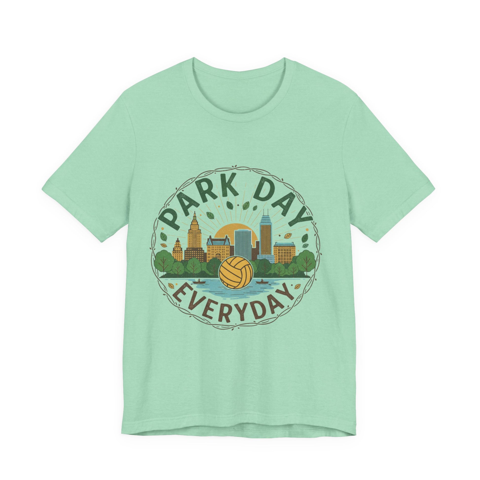 T-shirt with clean illustrated park style graphic