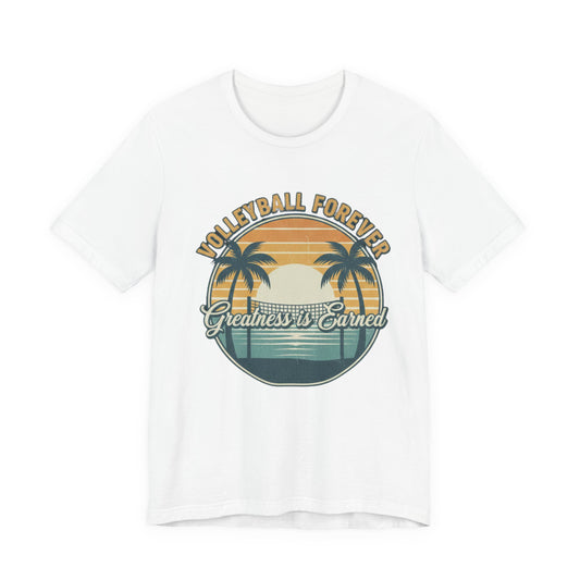 Volleyball Forever bold typography t-shirt design