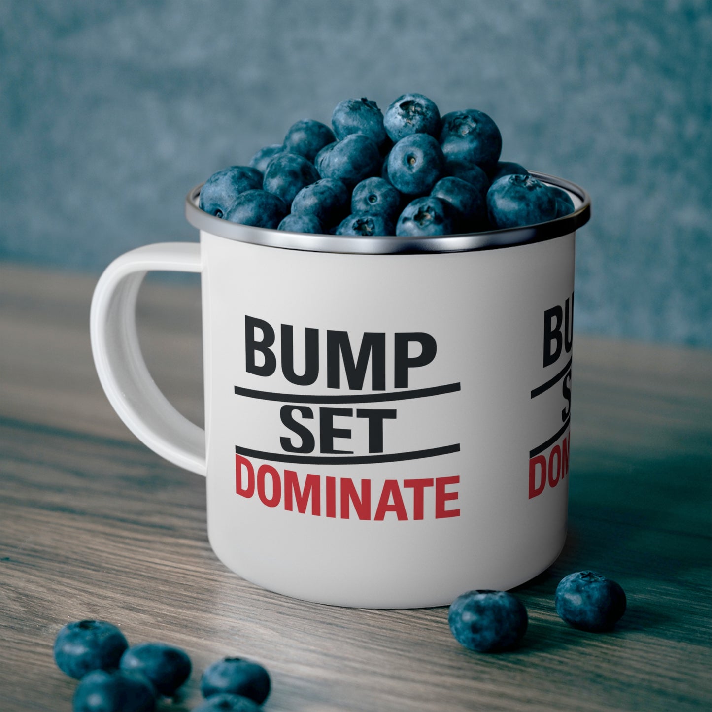 Volleyball slogan mug front view