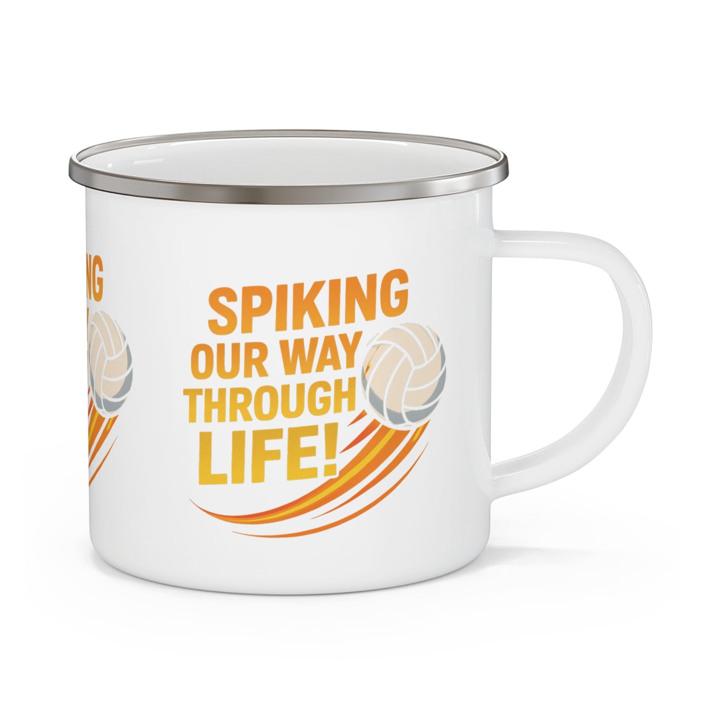 Volleyball lifestyle enamel mug