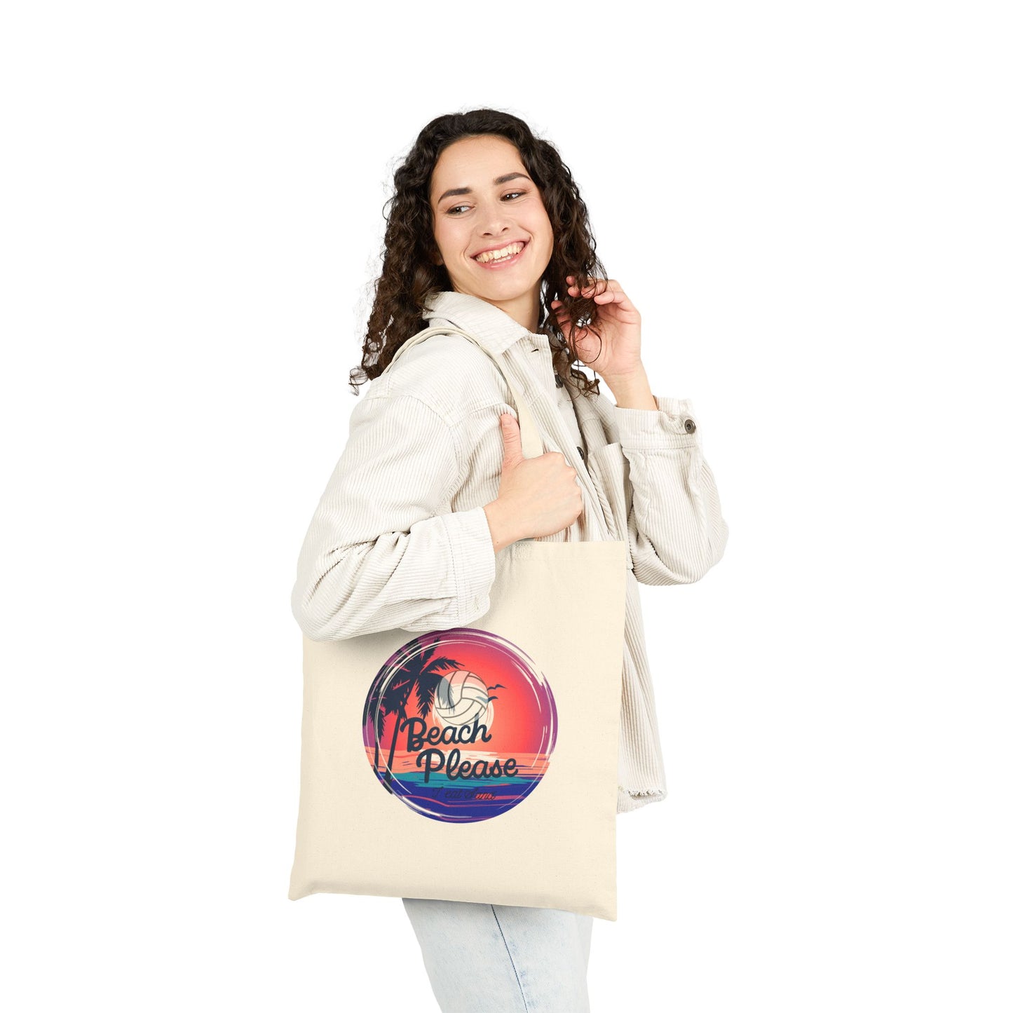 coastal style volleyball tote for sunny days