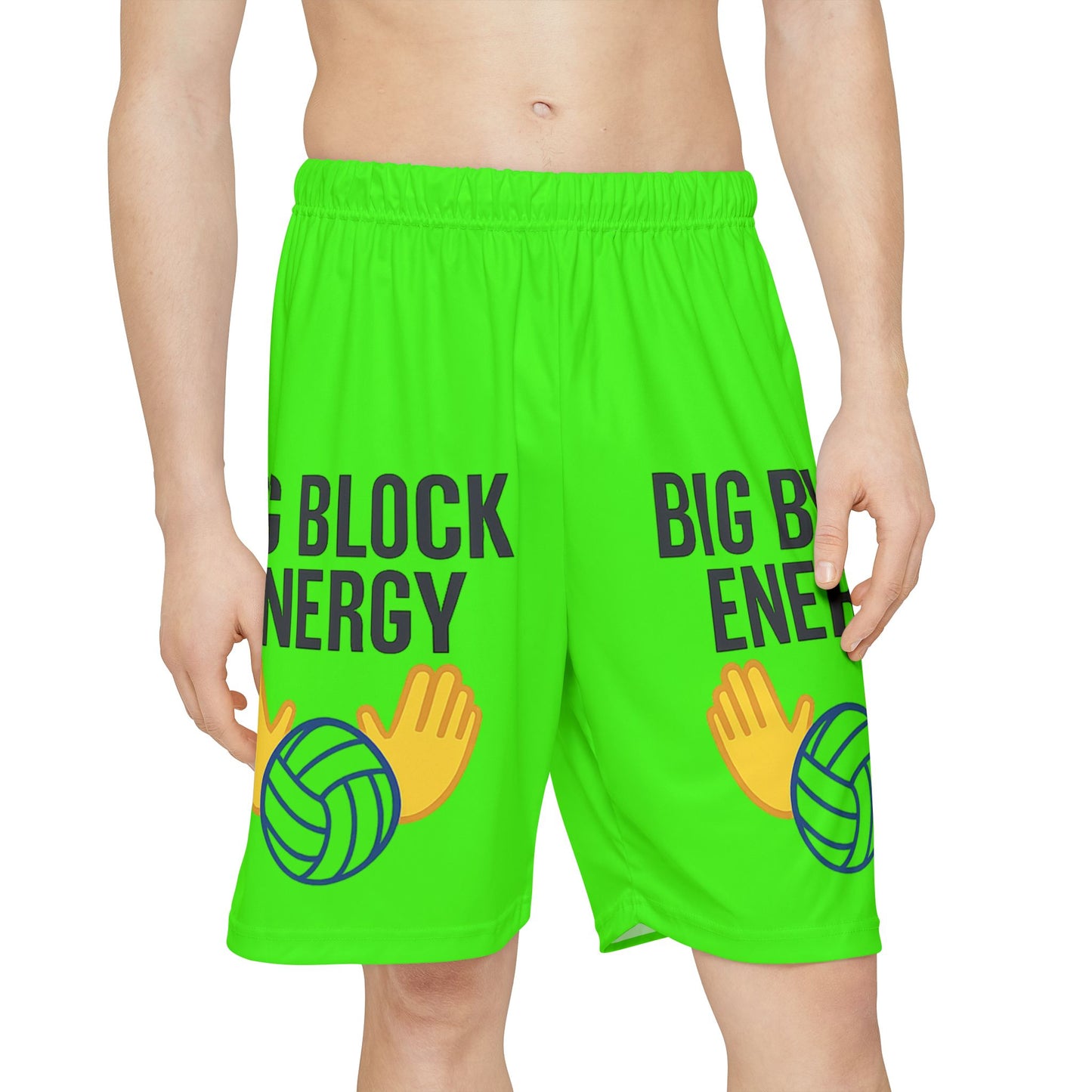 Breathable volleyball athletic shorts graphic