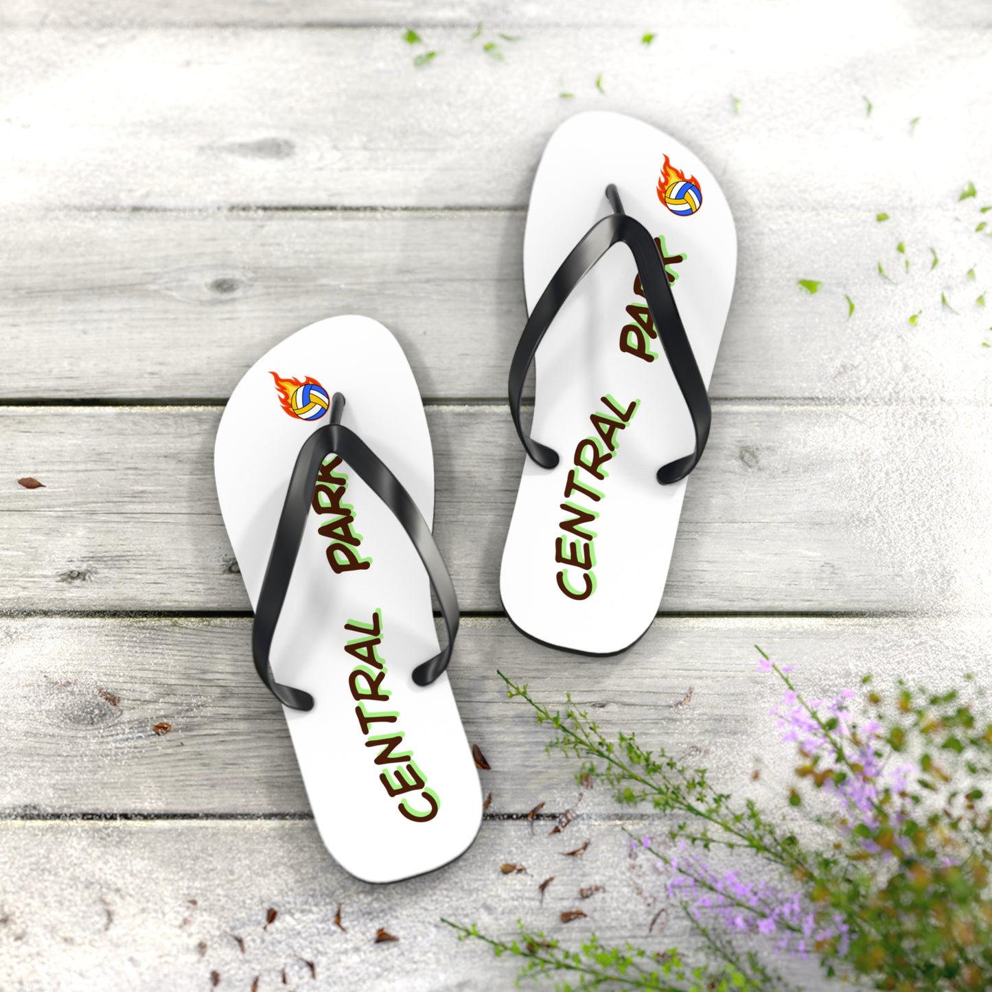Volleyball sandals inspired by Central Park volleyball