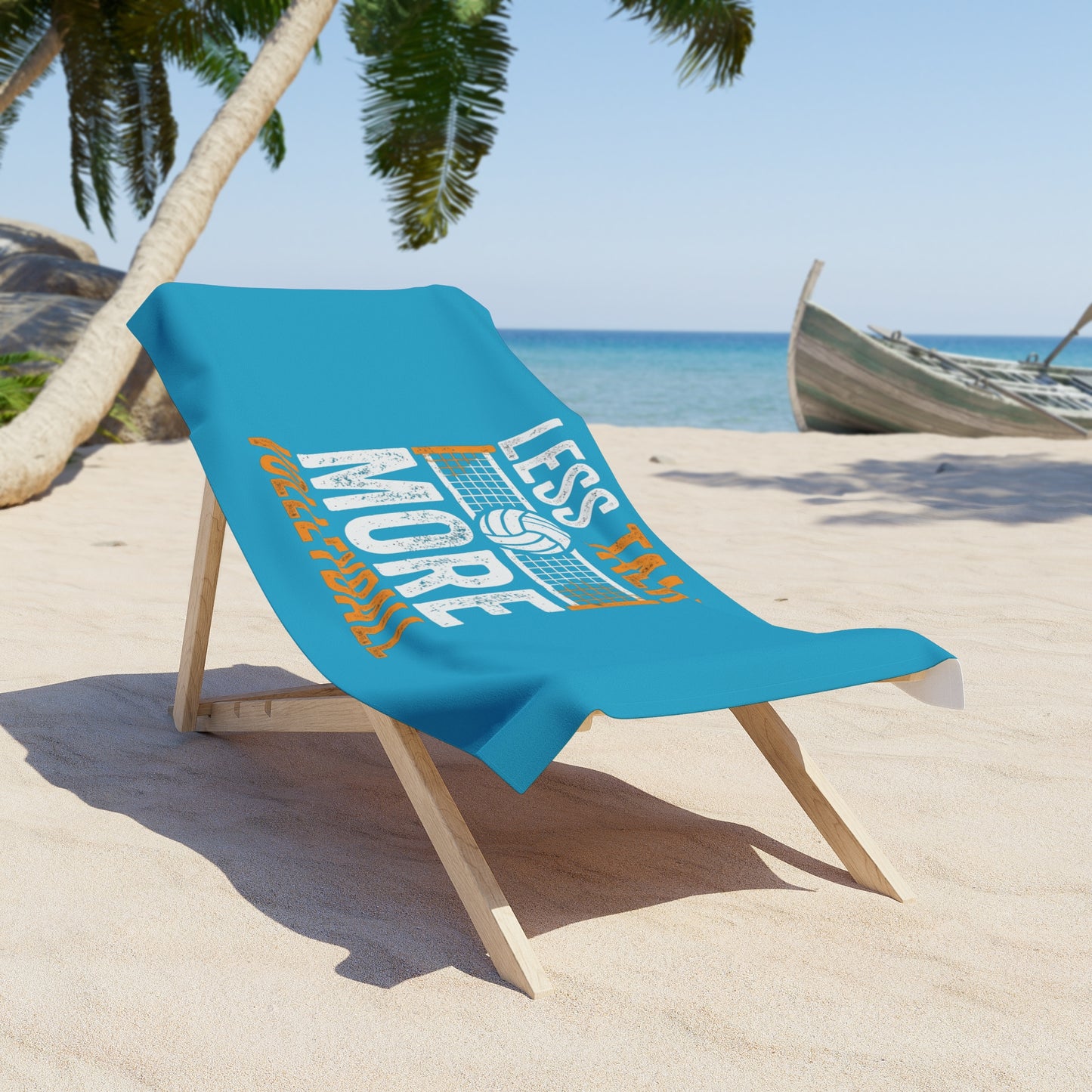 Strong volleyball message beach towel design